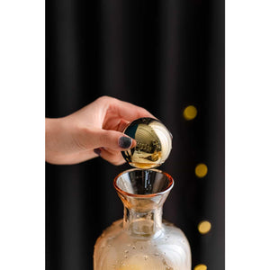 Amber Colored Decanter, Ball Top