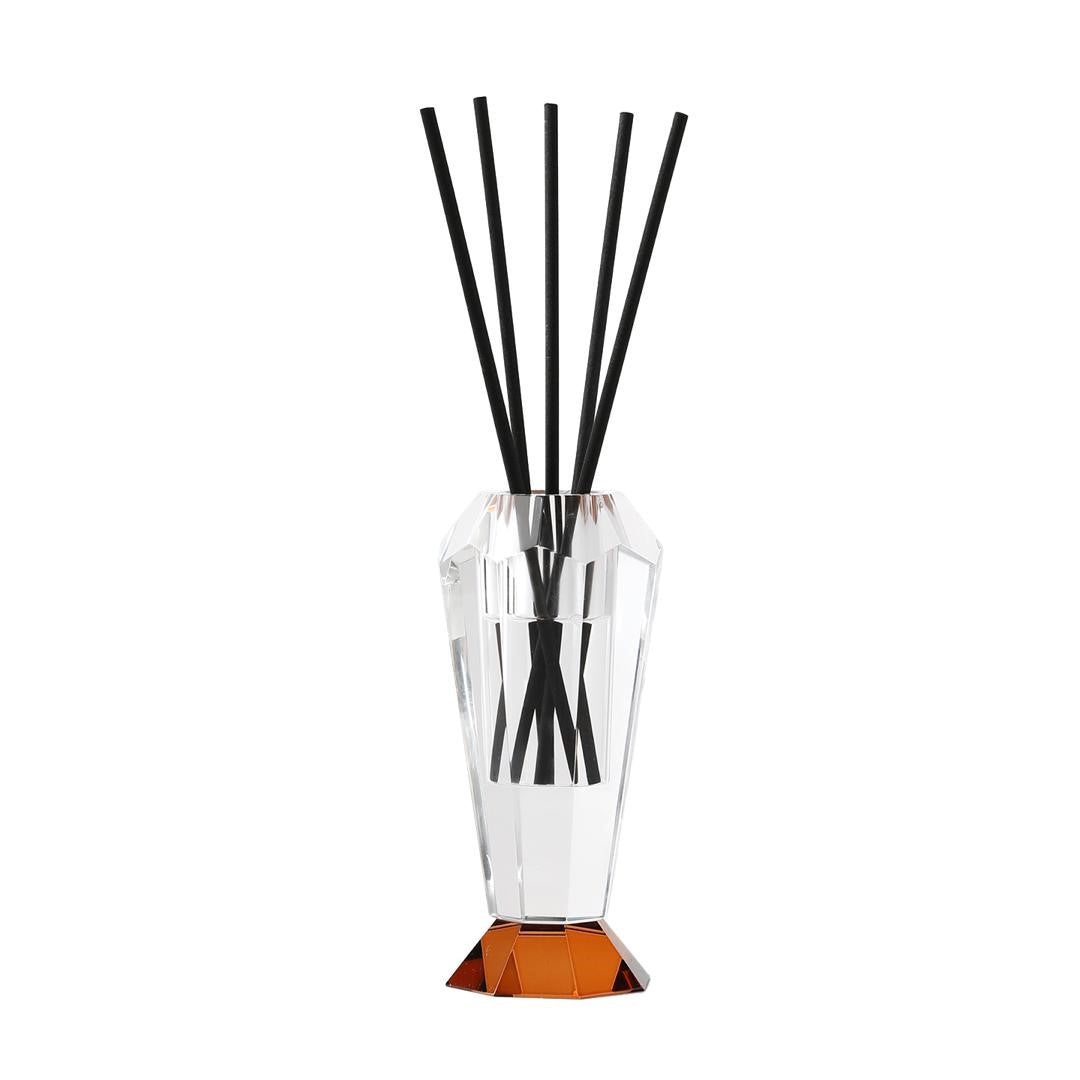 Crystal Reed Diffuser with Colored Base, 2.5" x 2.5" x 5.5"H