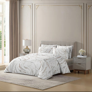 Elegant Marble Duvet Cover Bedding Set