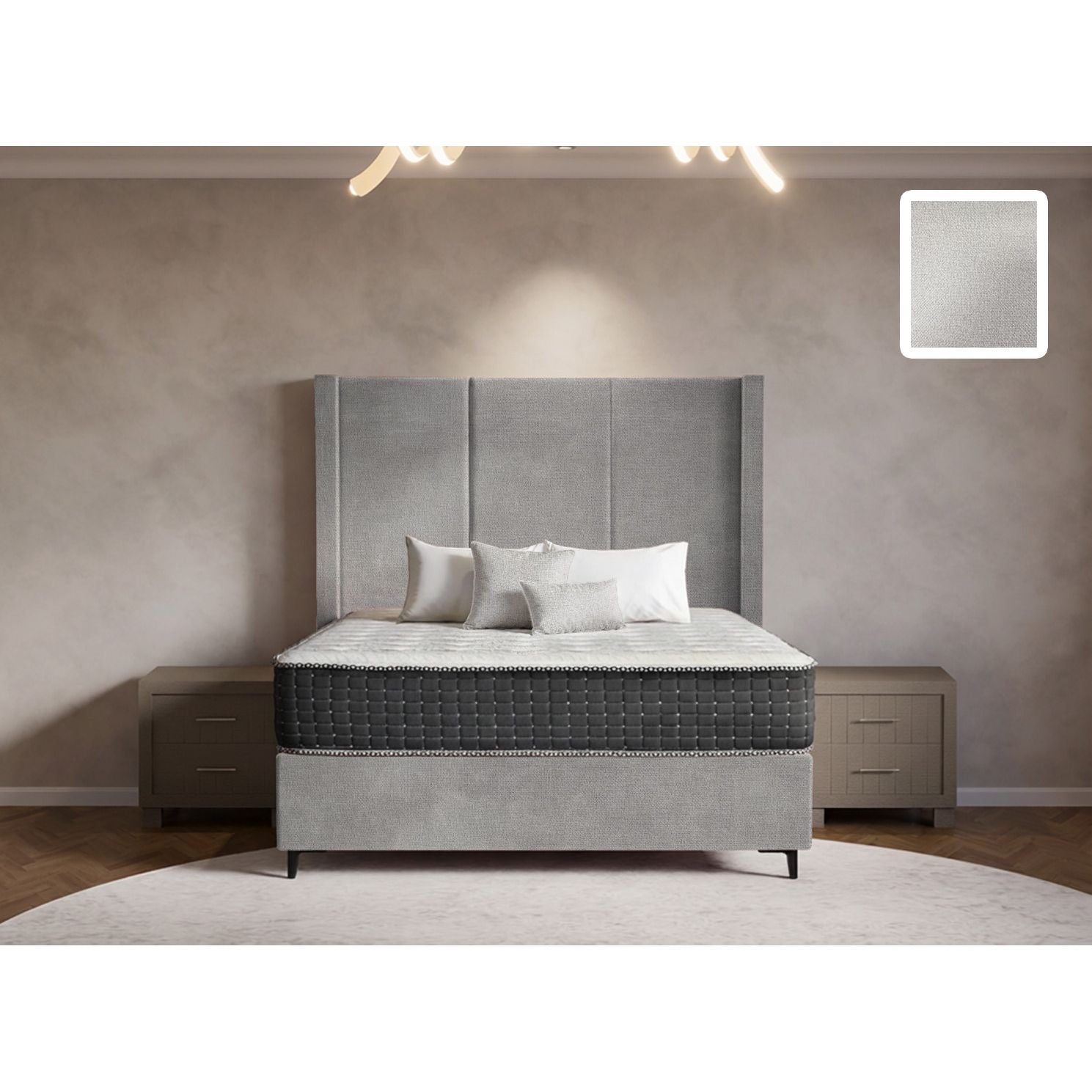 Arlington Side Wings Bed and Headboard