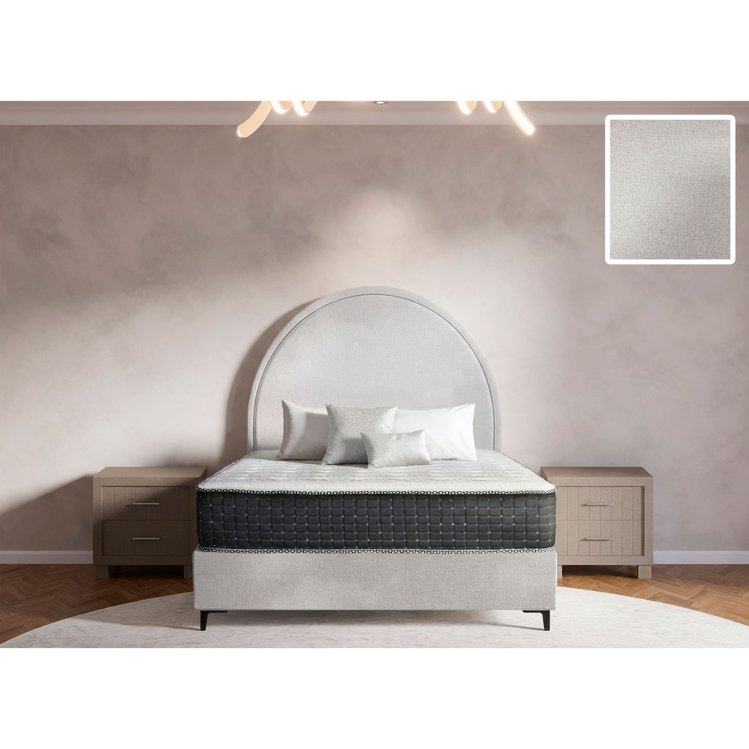 Sphere Rimline Bed and Headboard