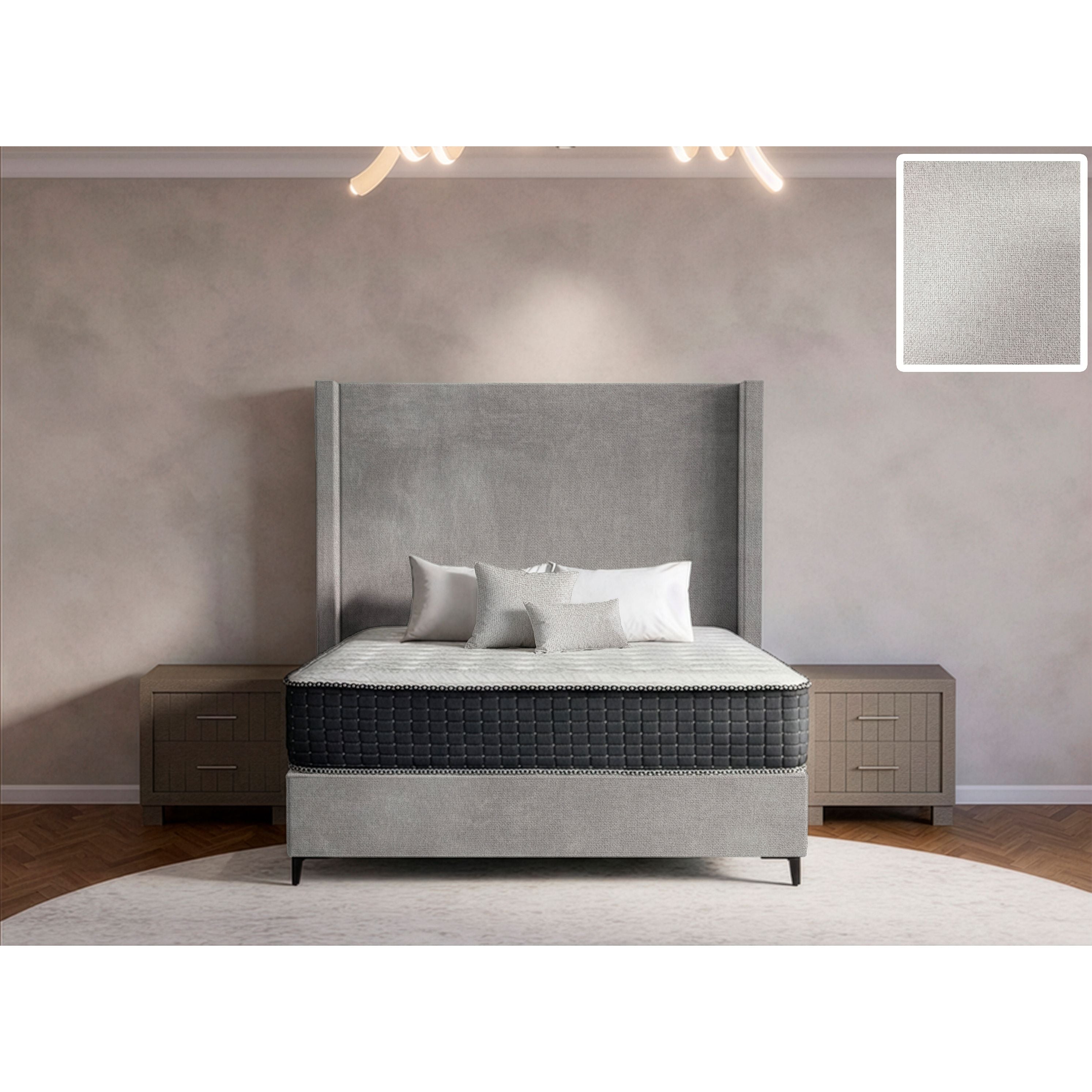 Orlando Side Wings Bed and Headboard