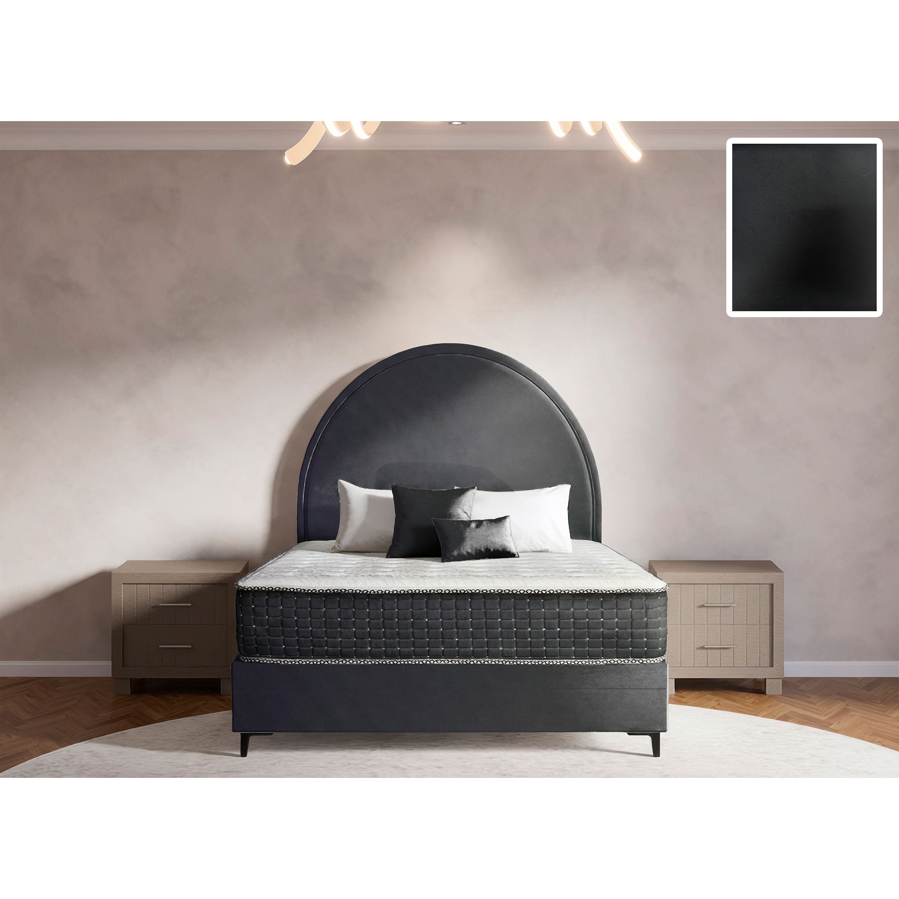 Sphere Rimline Bed and Headboard