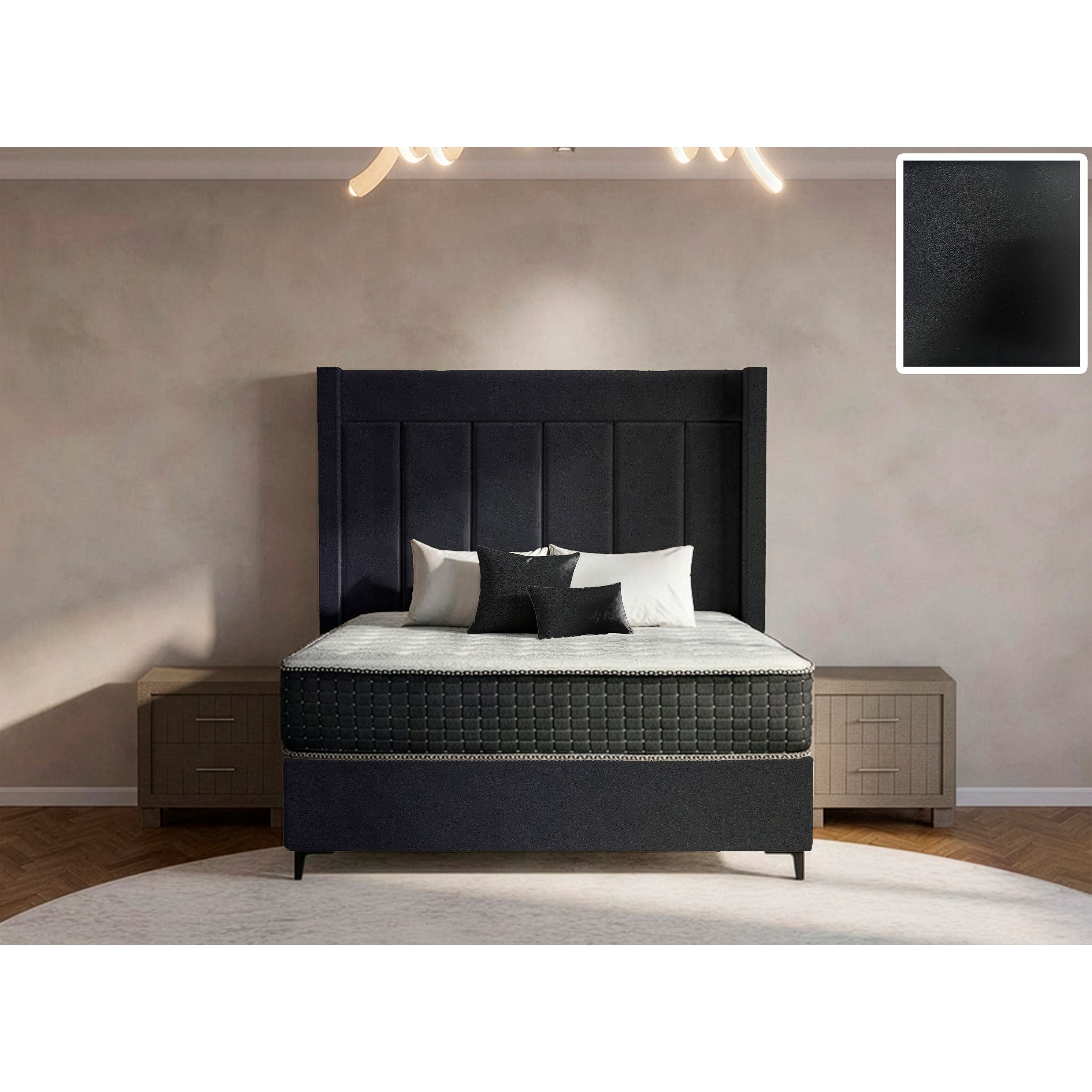 Luxeloom Side Wings Bed and Headboard