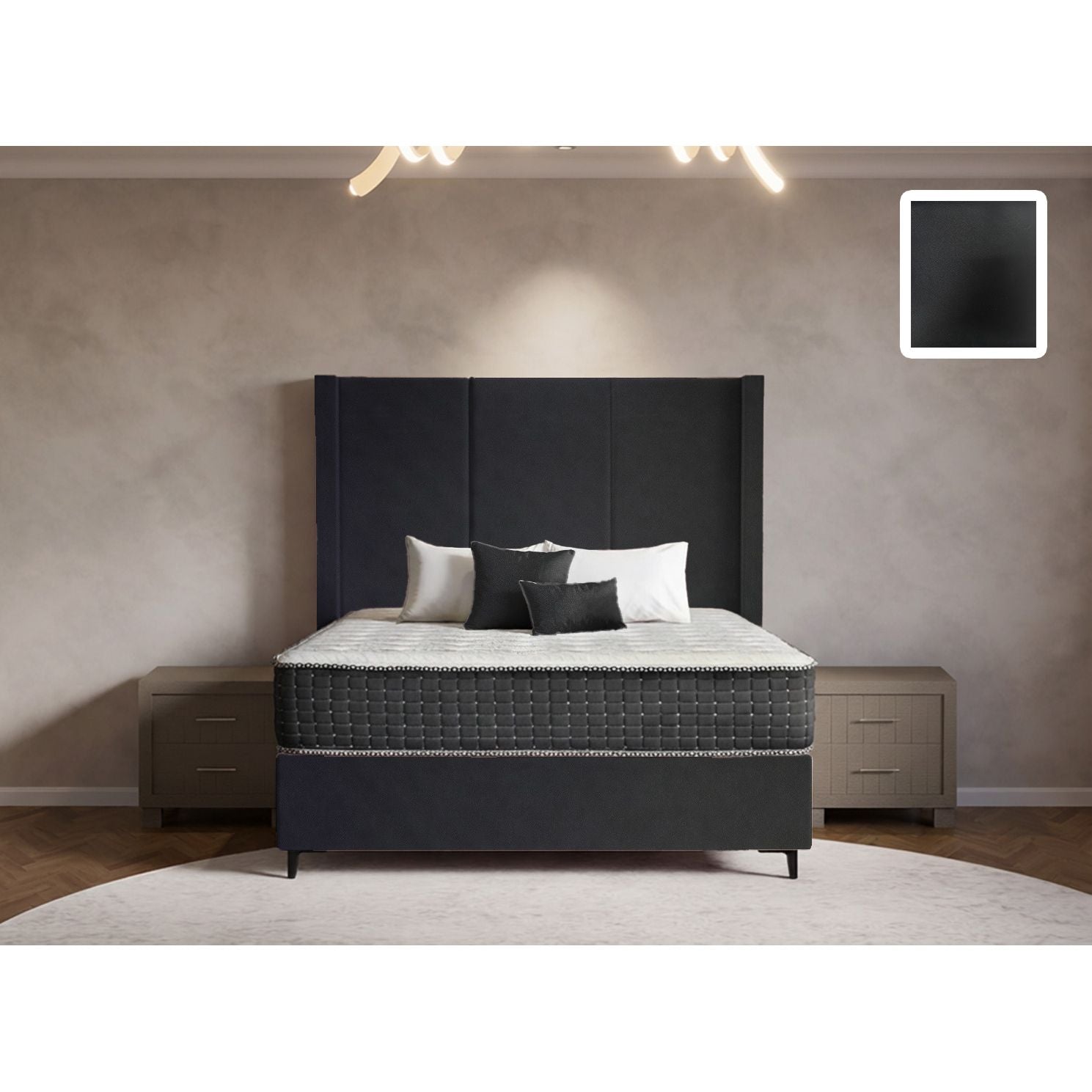 Arlington Side Wings Bed and Headboard