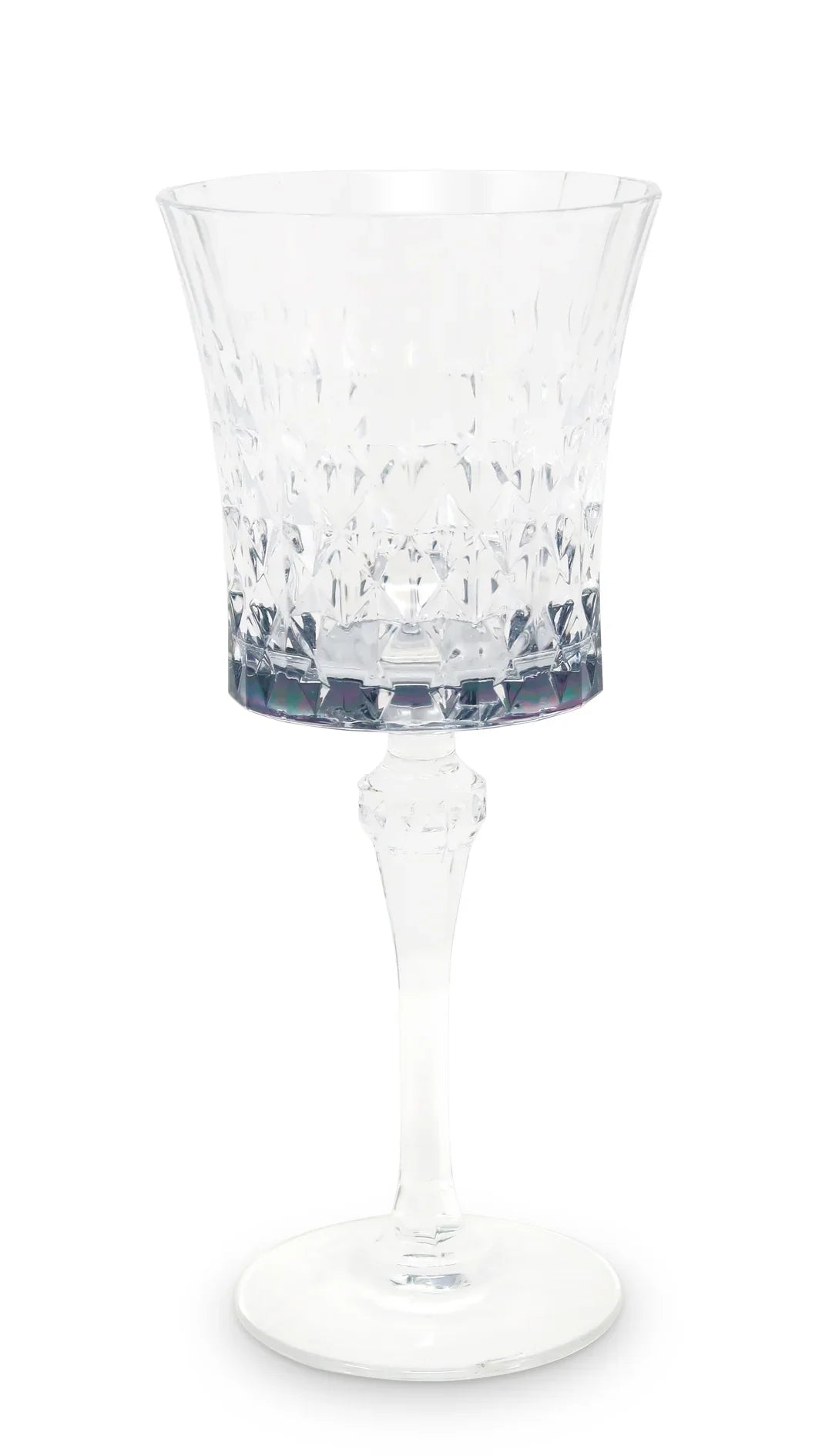 Liscio Ottico - Set of 6 Diamond Glasses with Smoked  Shade on the Bottom