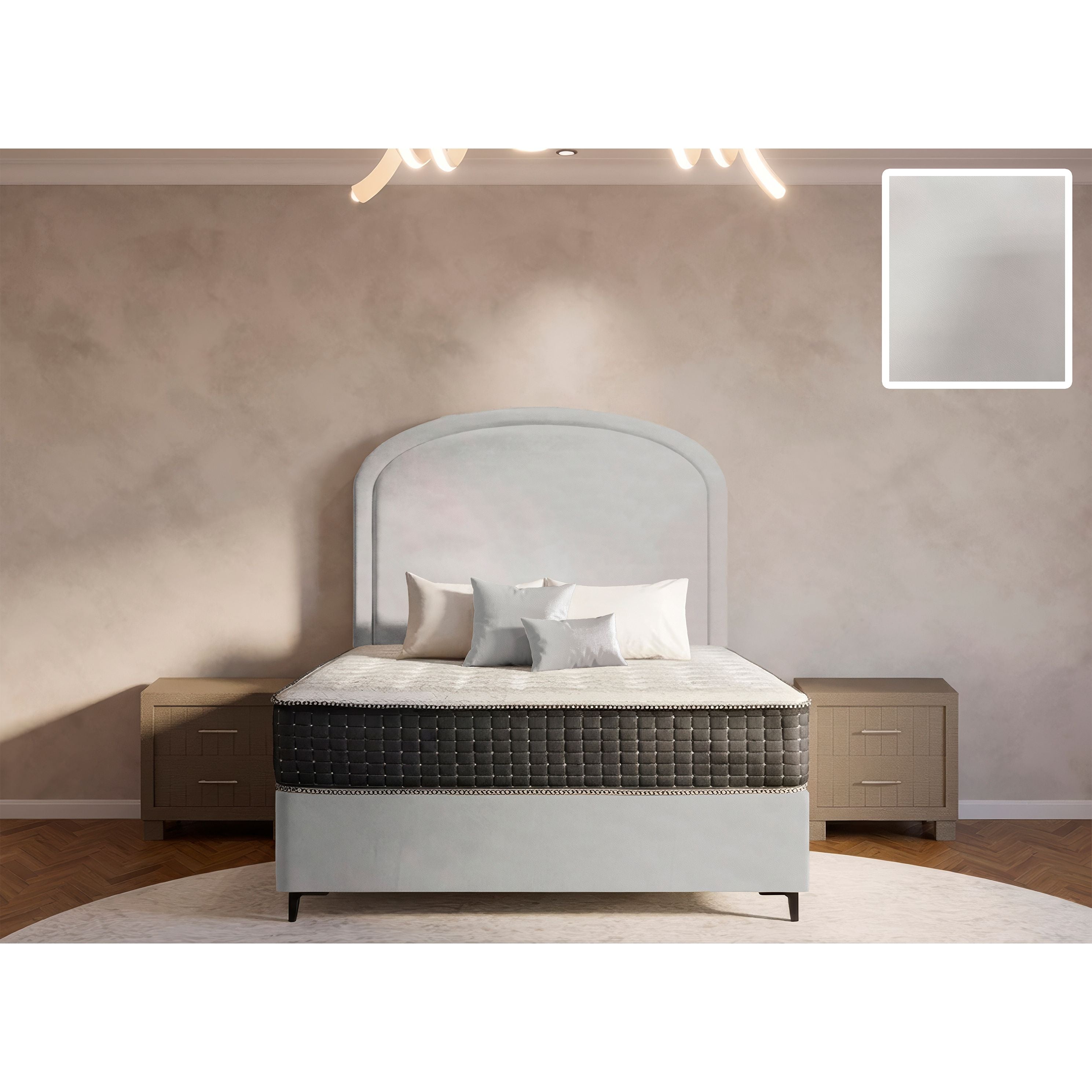 Meridian Rimline Bed and Headboard