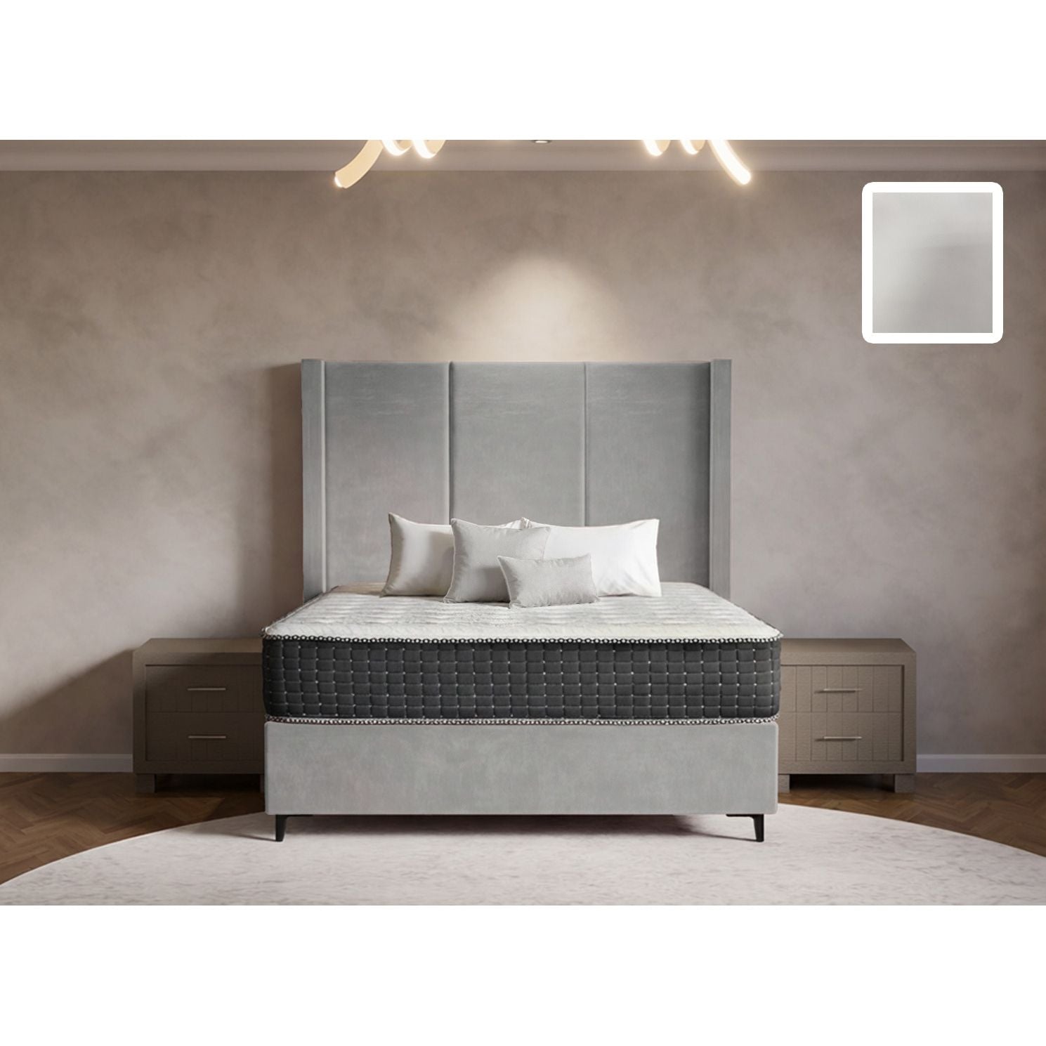 Arlington Side Wings Bed and Headboard