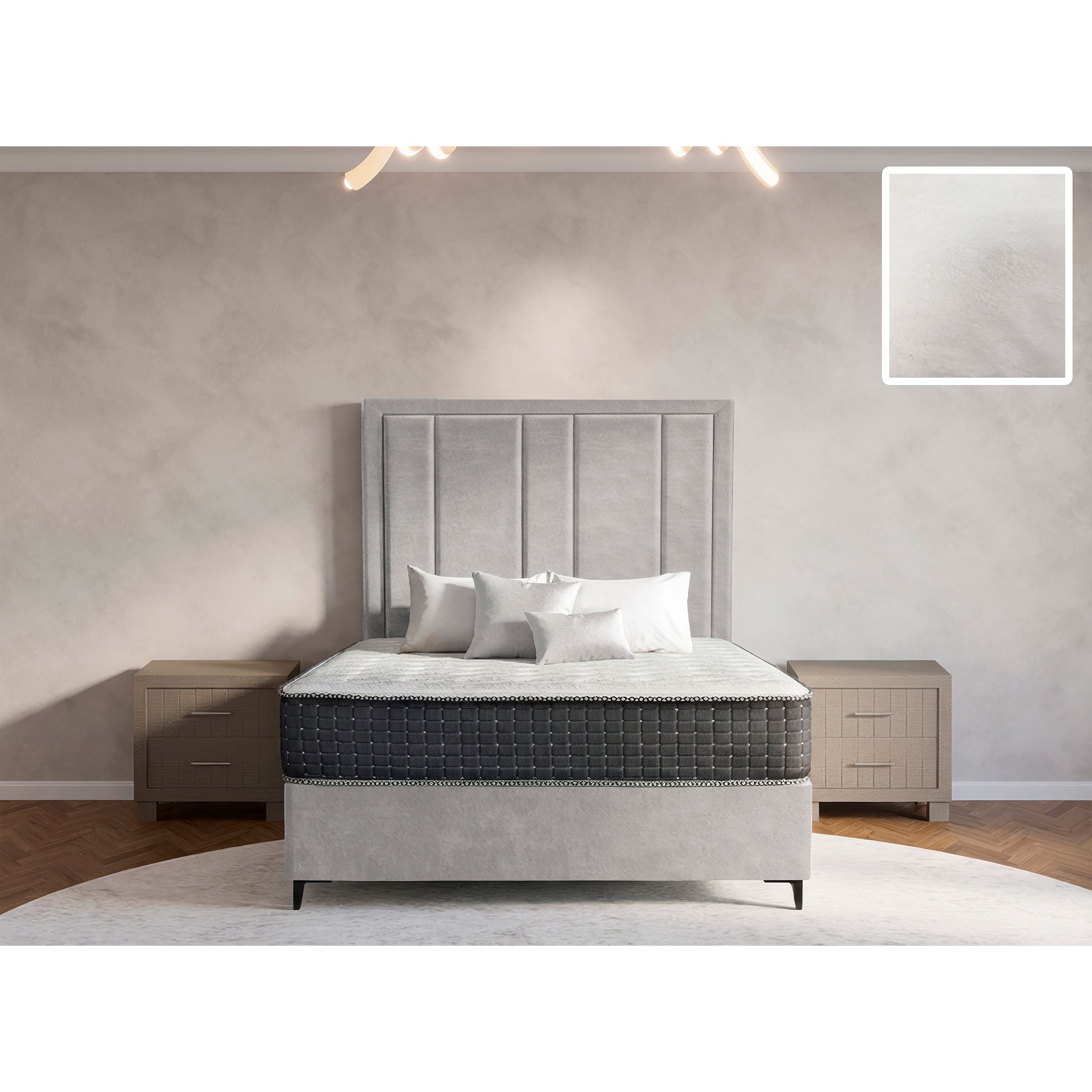 Prestige Rimline Bed and Headboard