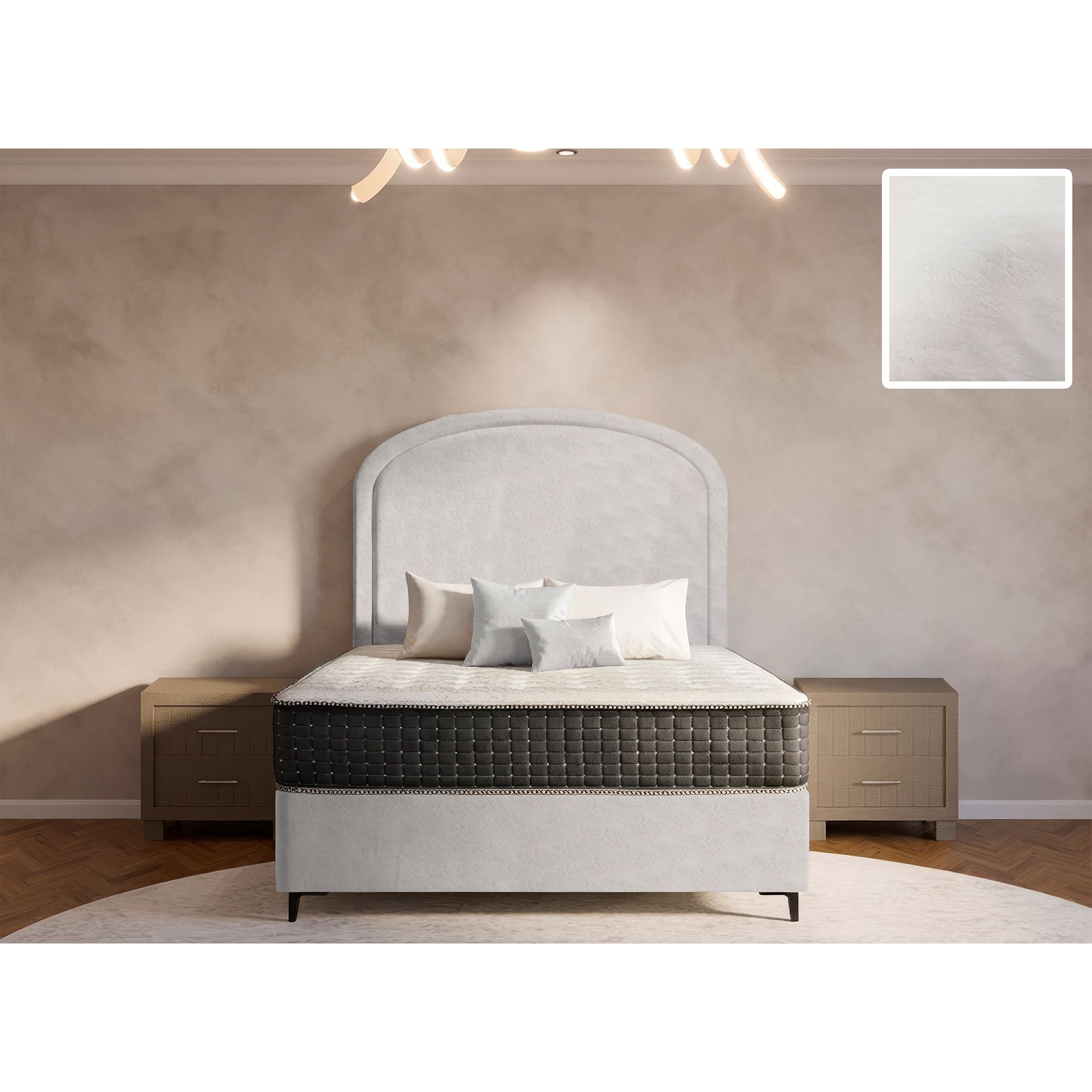Meridian Rimline Bed and Headboard