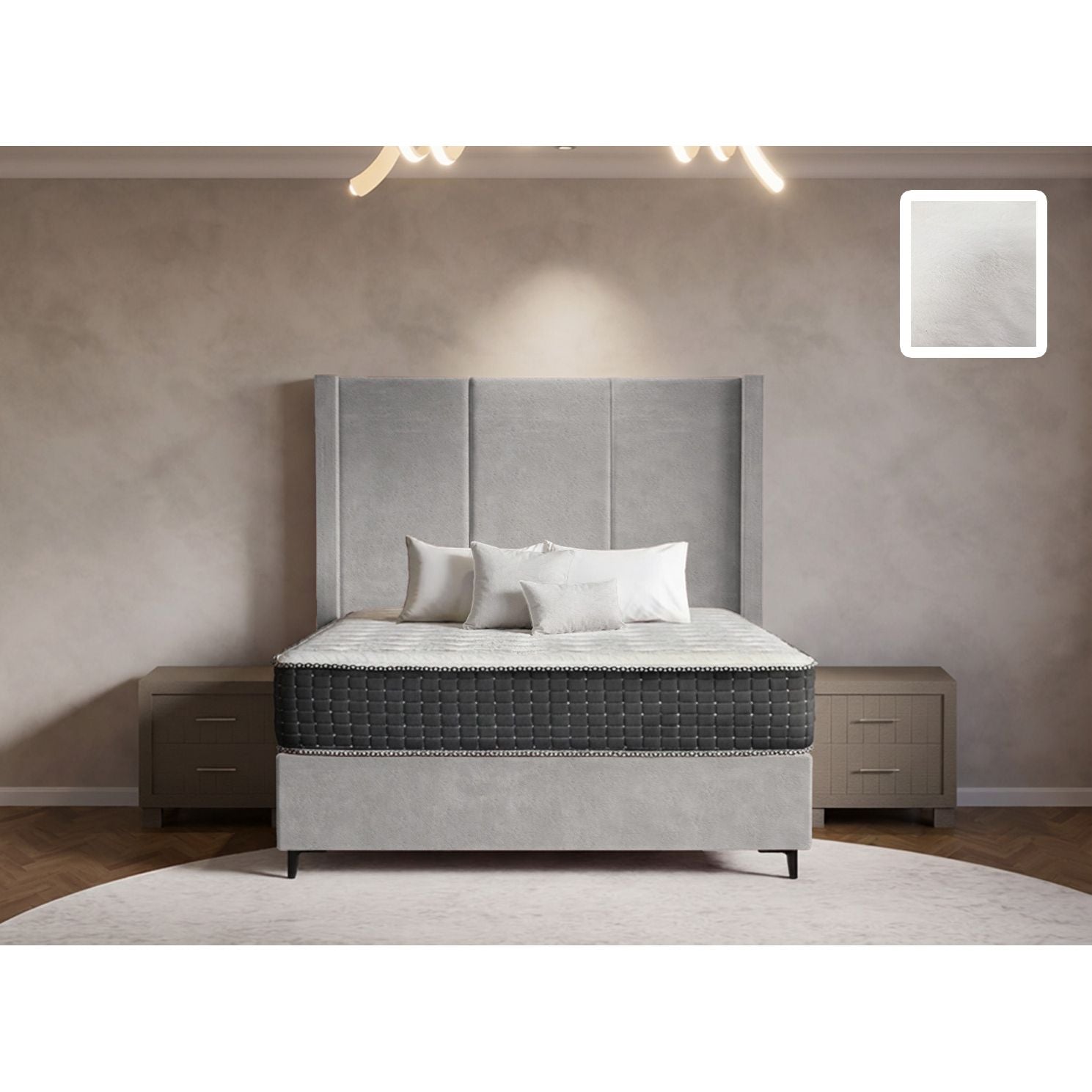 Arlington Side Wings Bed and Headboard