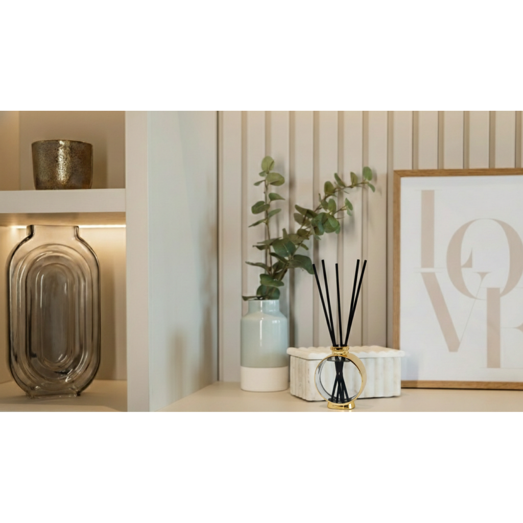 Gold Plated Diffuser, White Flower Scent