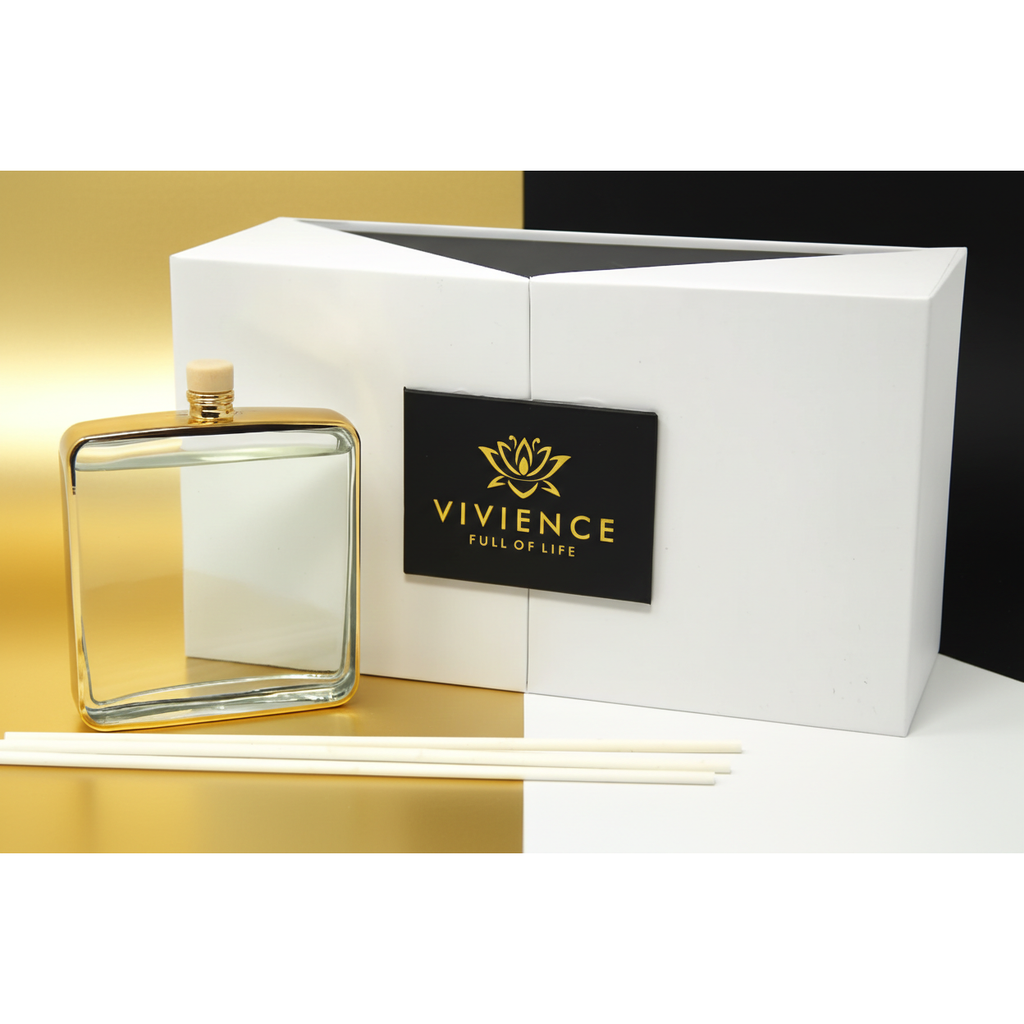 Gold Framed Square Shaped Diffuser, "Lily of the Valley" Scent