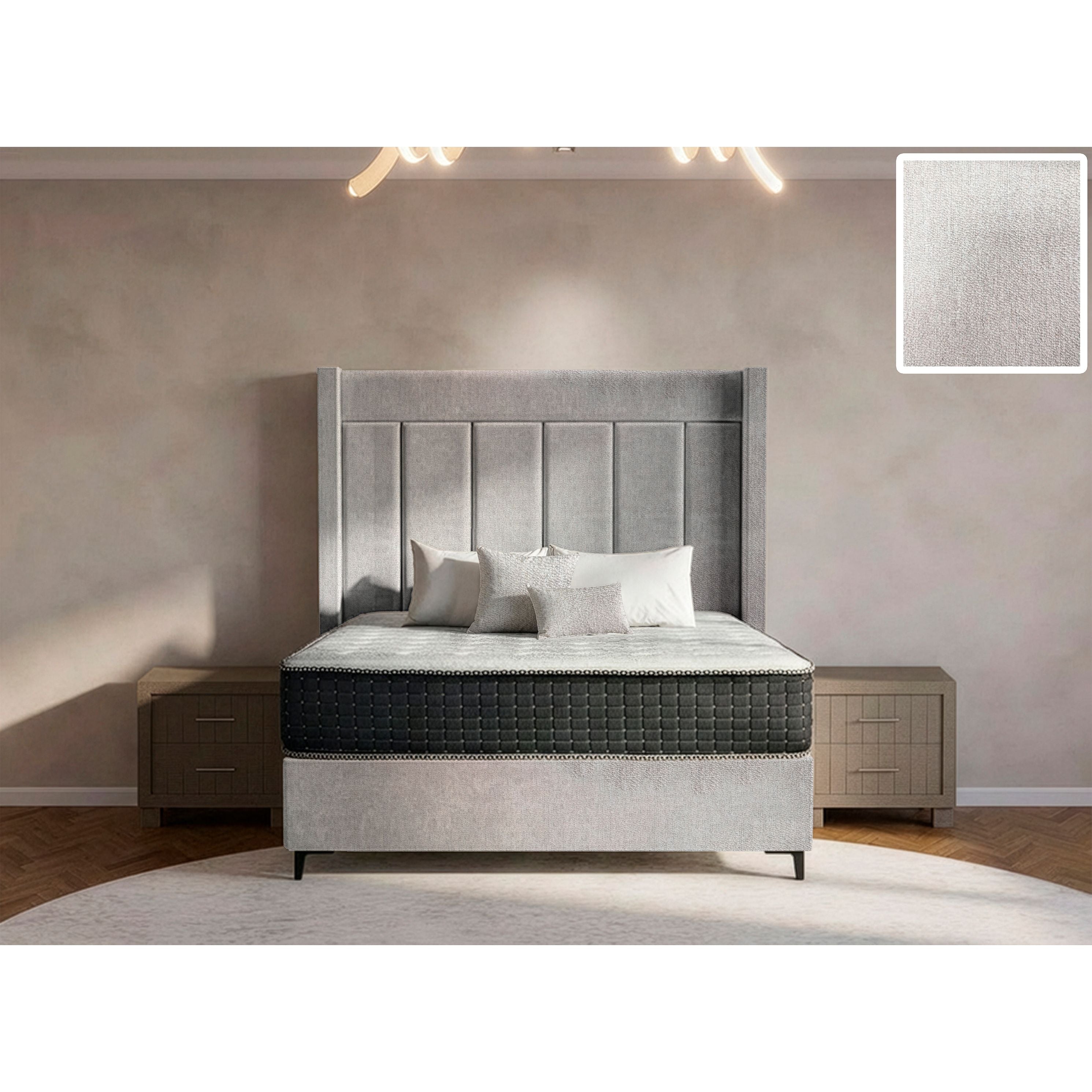 Luxeloom Side Wings Bed and Headboard
