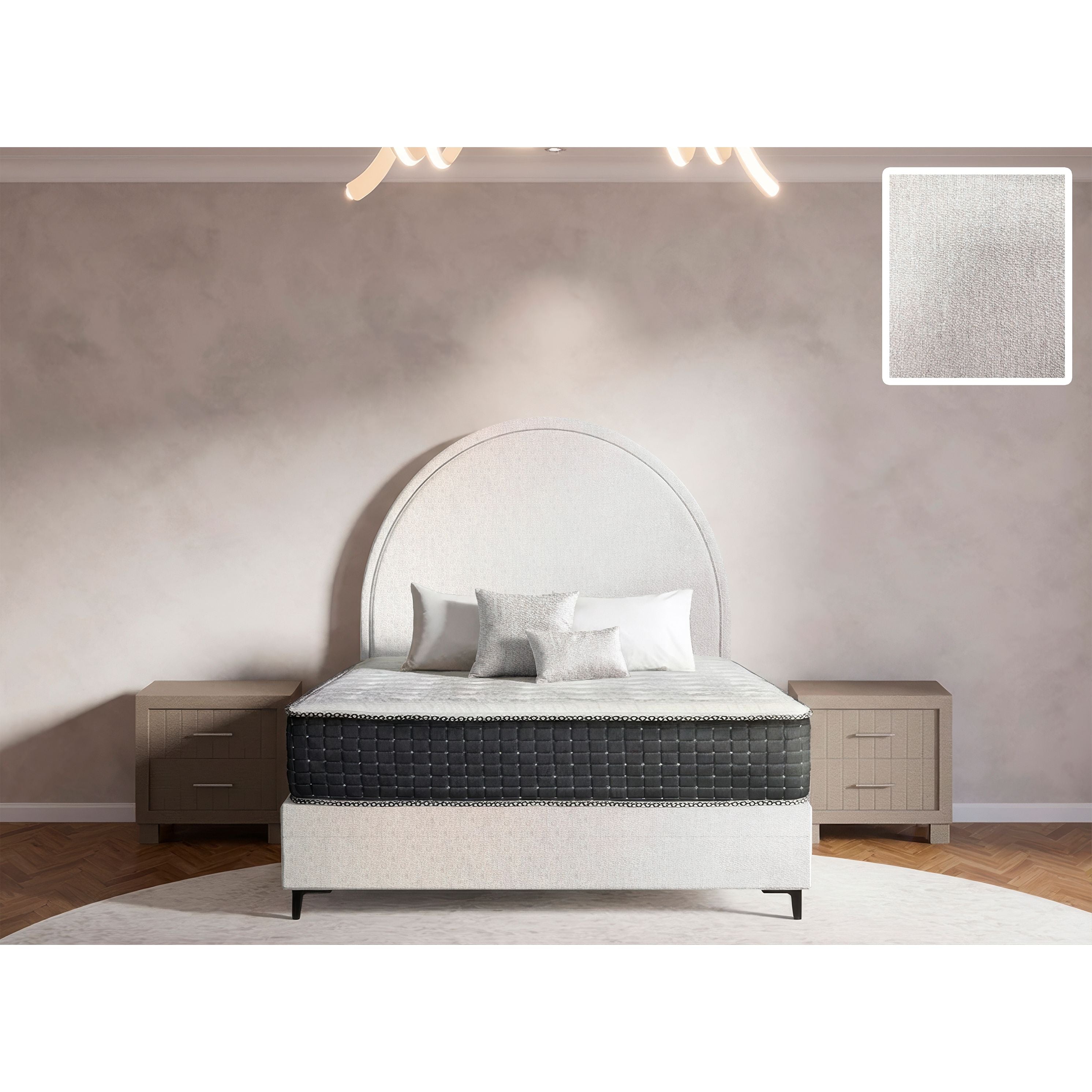 Sphere Rimline Bed and Headboard