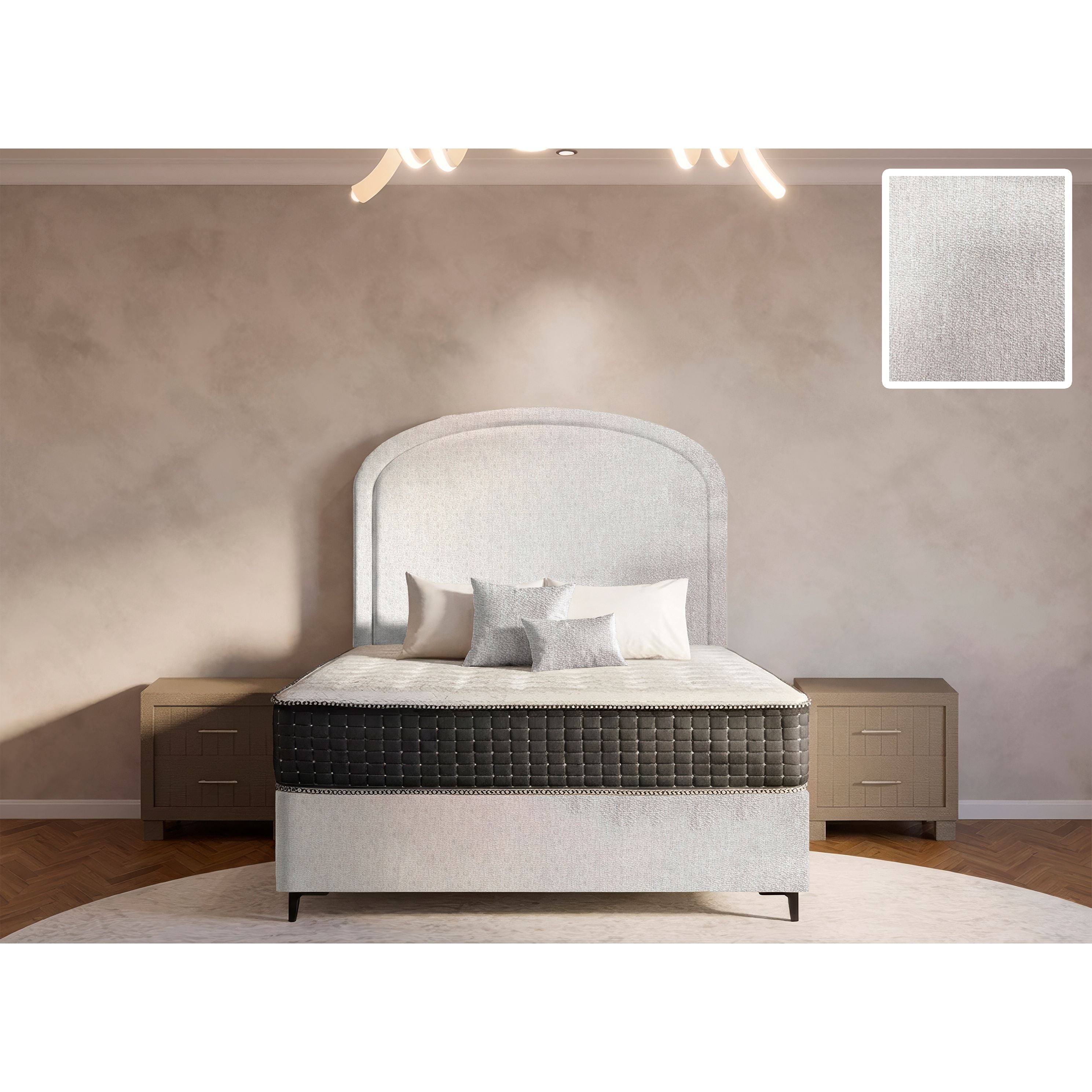 Meridian Rimline Bed and Headboard