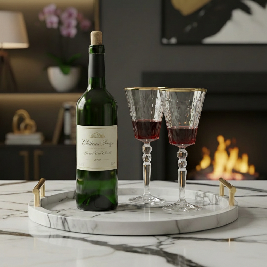 Liscio Ottico- Set of 6 Water Glasses with Dimond Cut