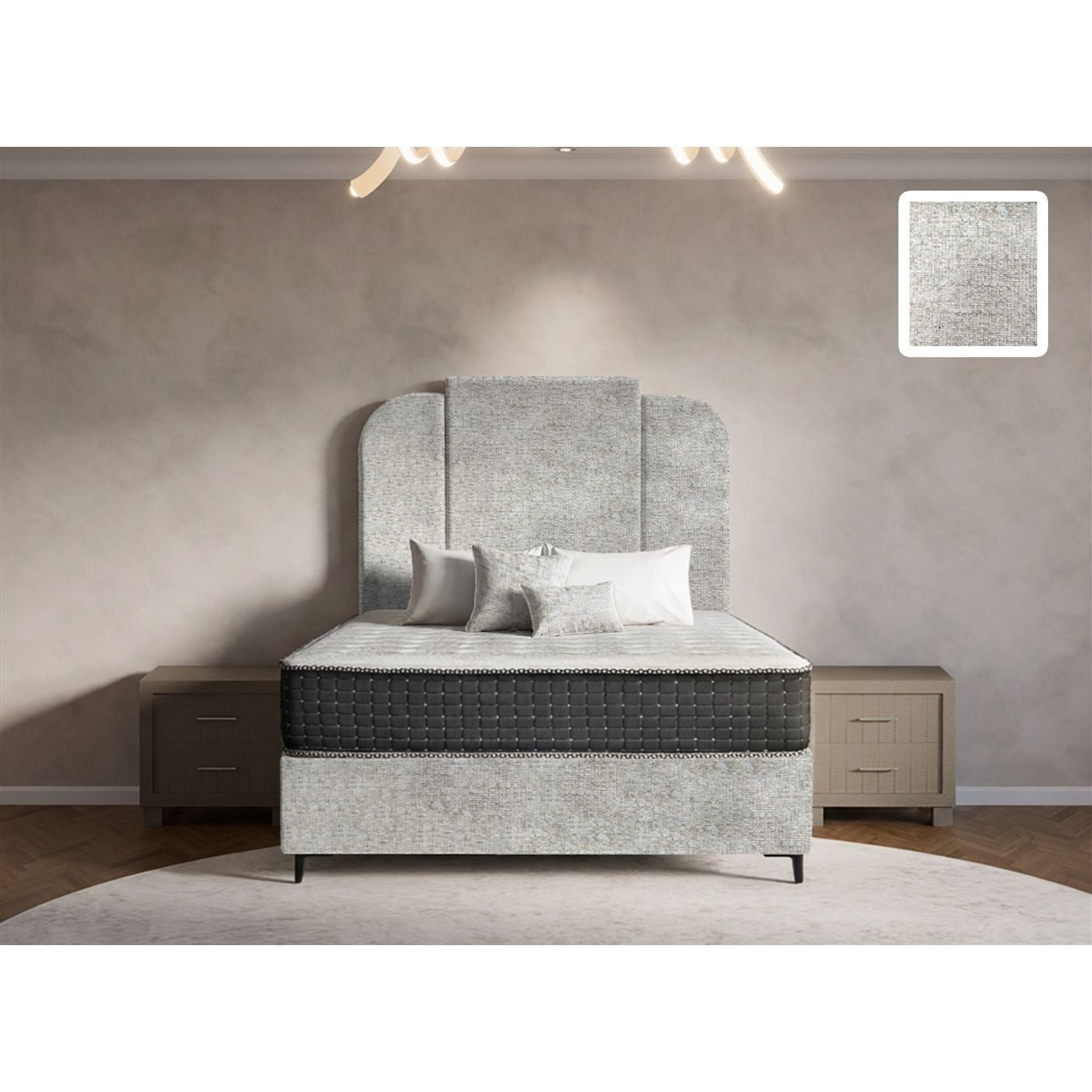 Wave Heritage Bed and Headboard