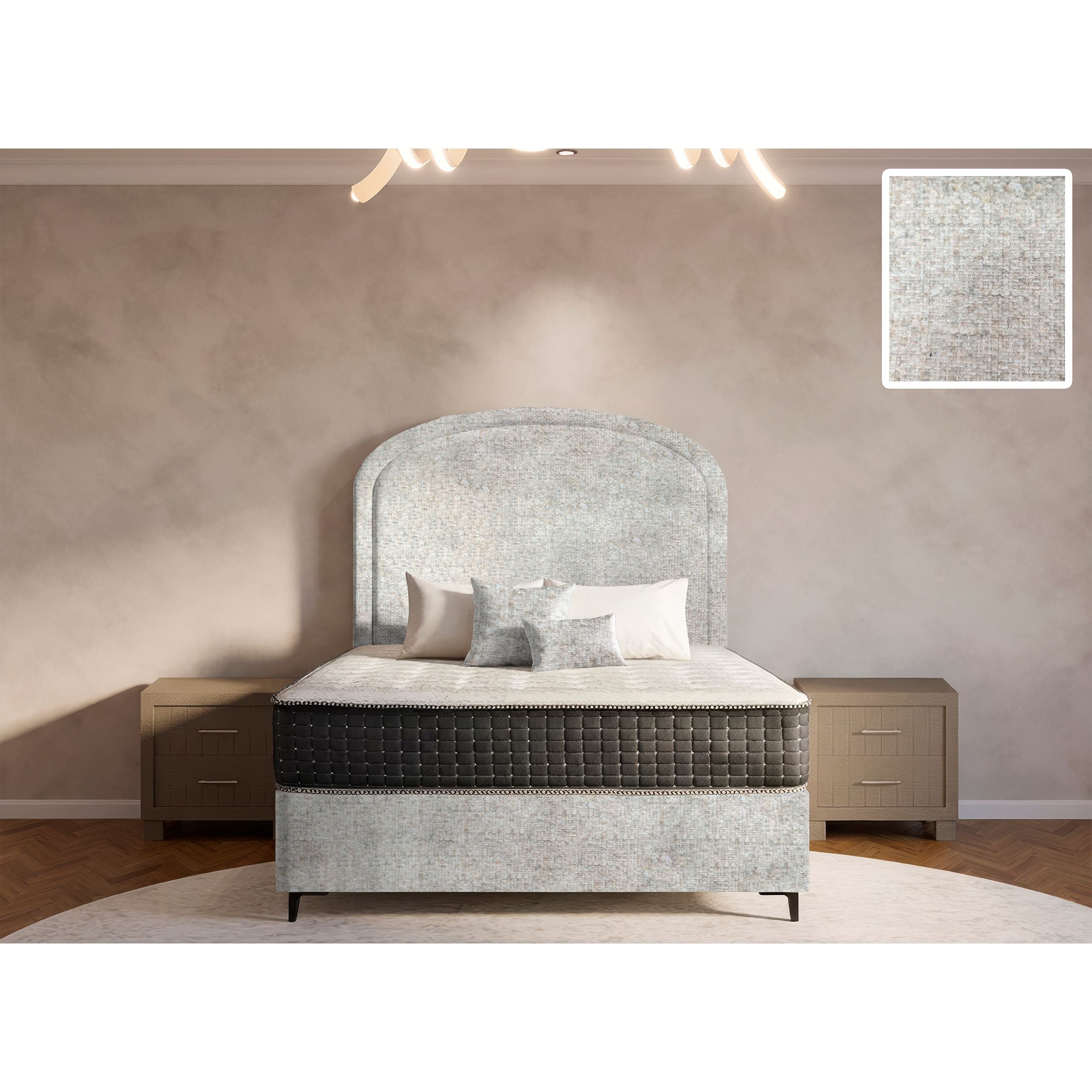 Meridian Rimline Bed and Headboard