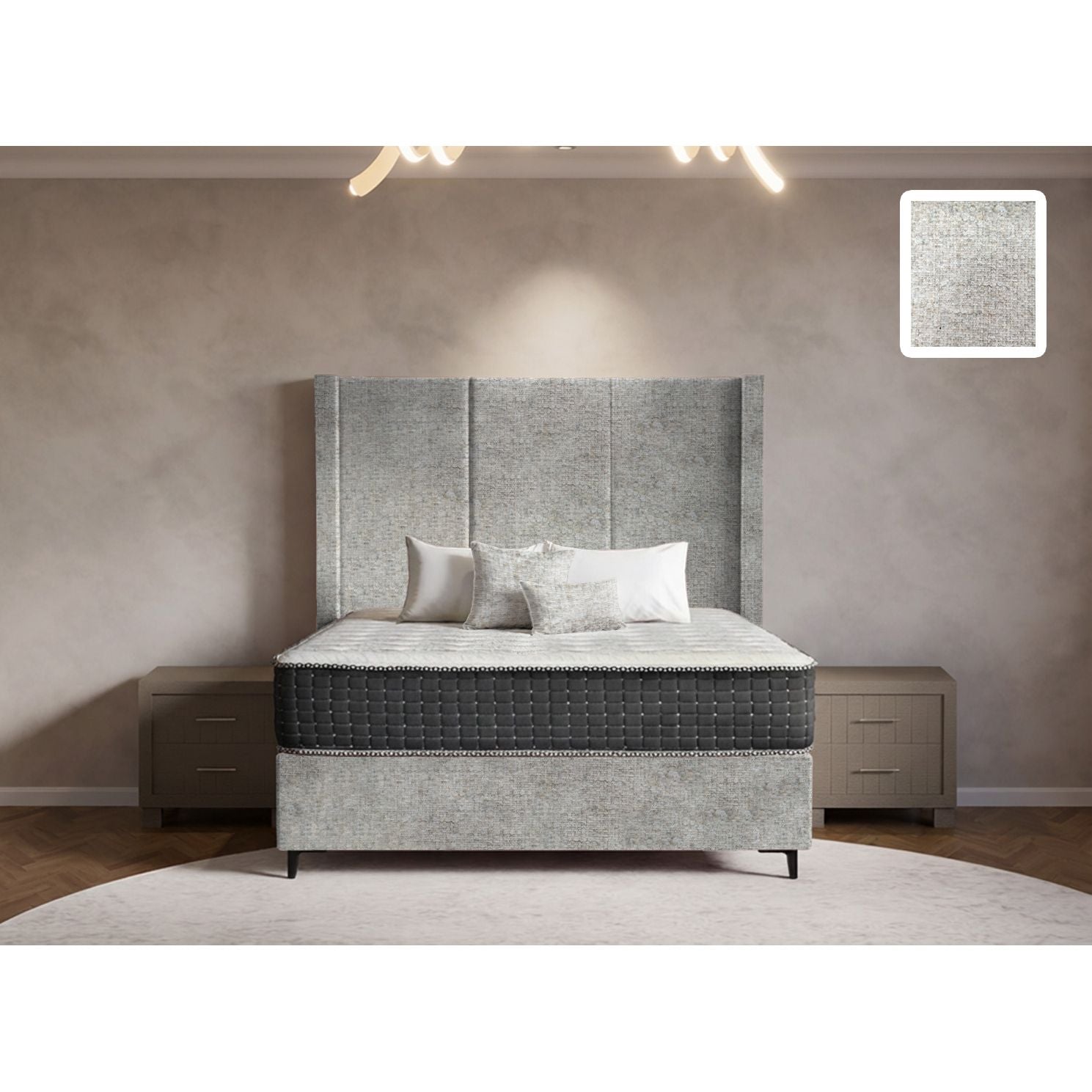 Arlington Side Wings Bed and Headboard