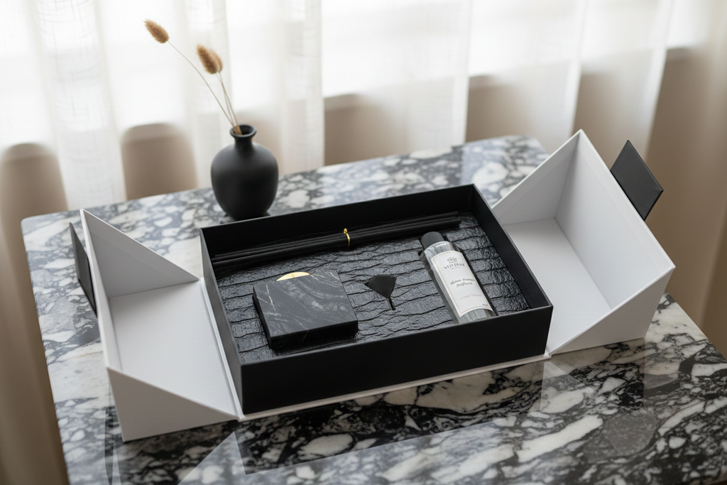 Black Marble Reed Diffuser, "Lily of the Valley" Scent