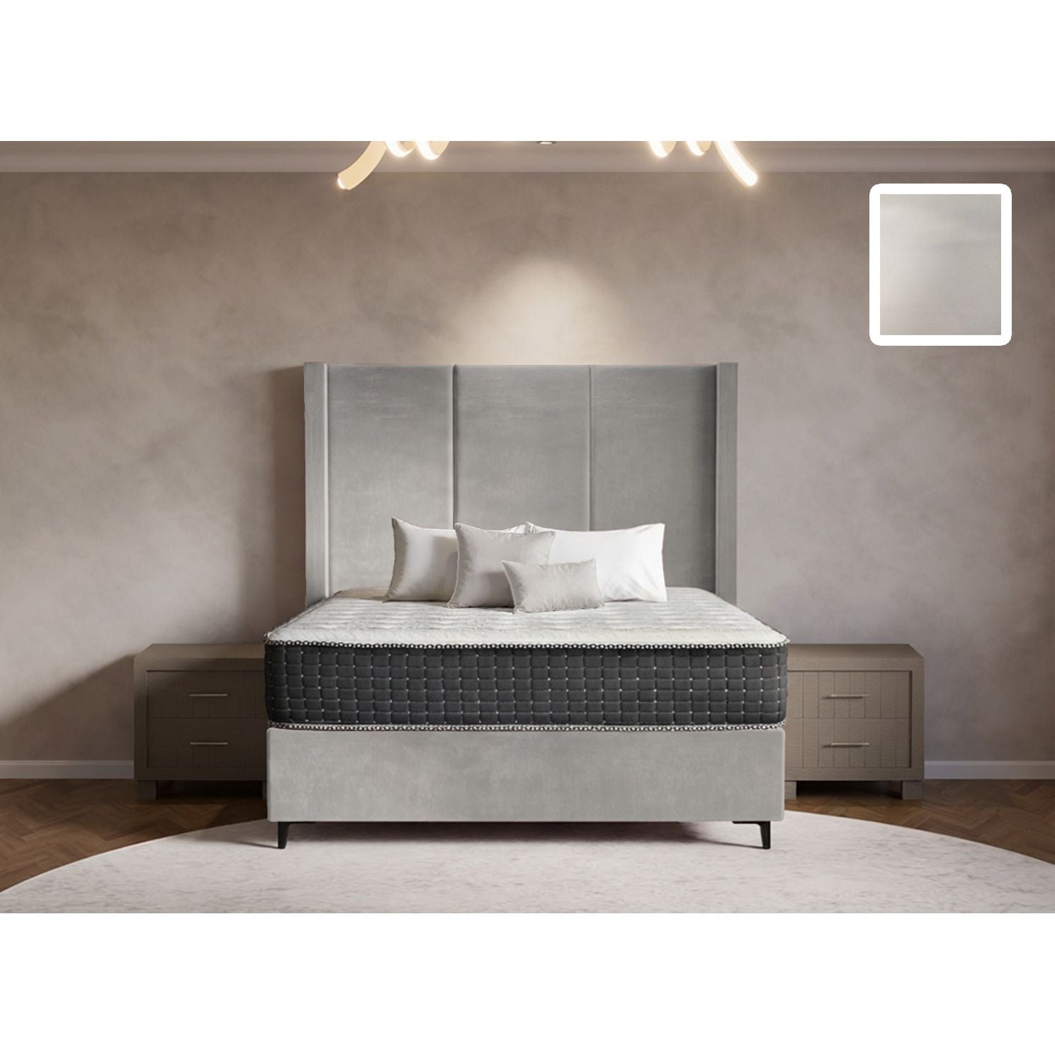 Arlington Side Wings Bed and Headboard