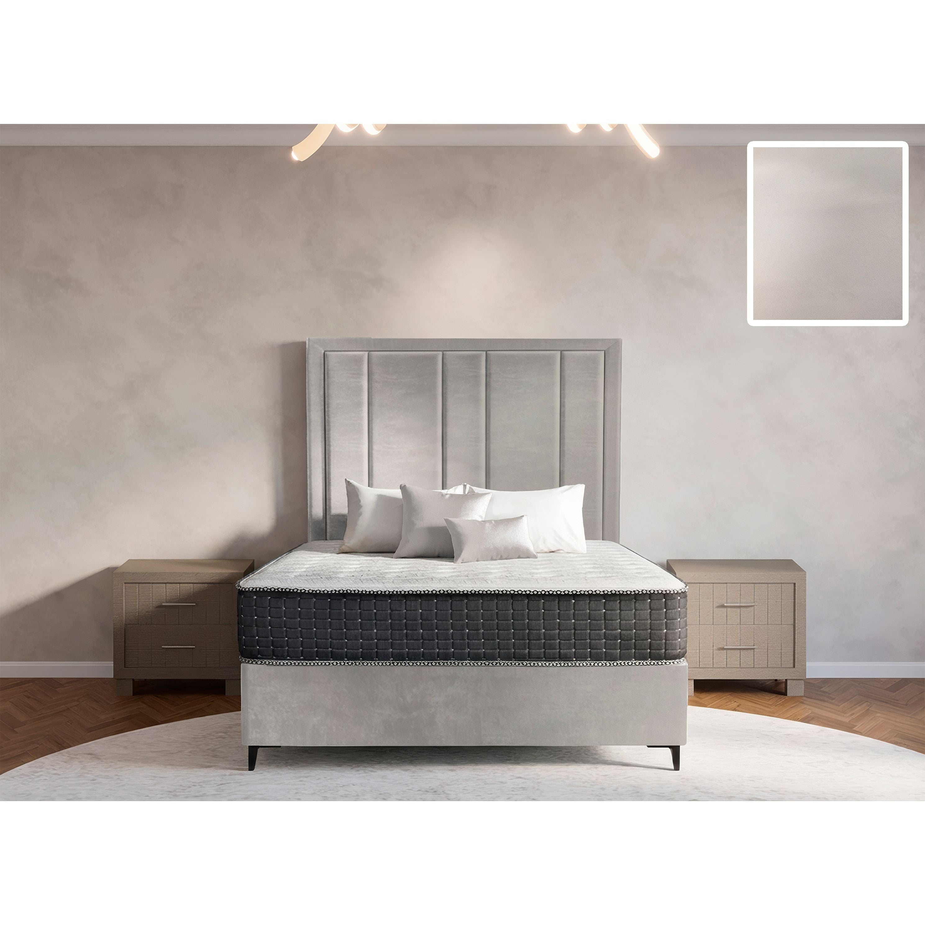 Prestige Rimline Bed and Headboard