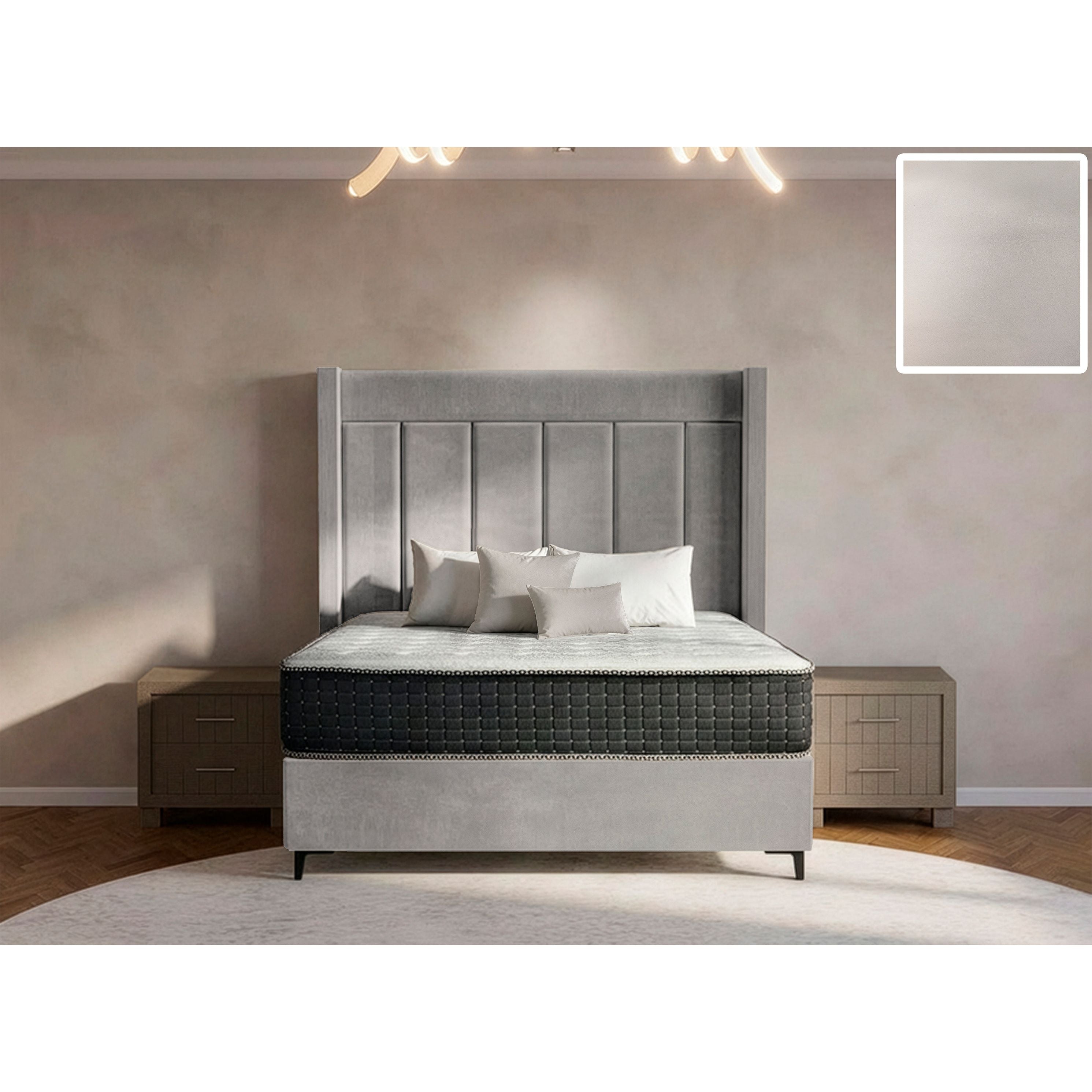 Luxeloom Side Wings Bed and Headboard