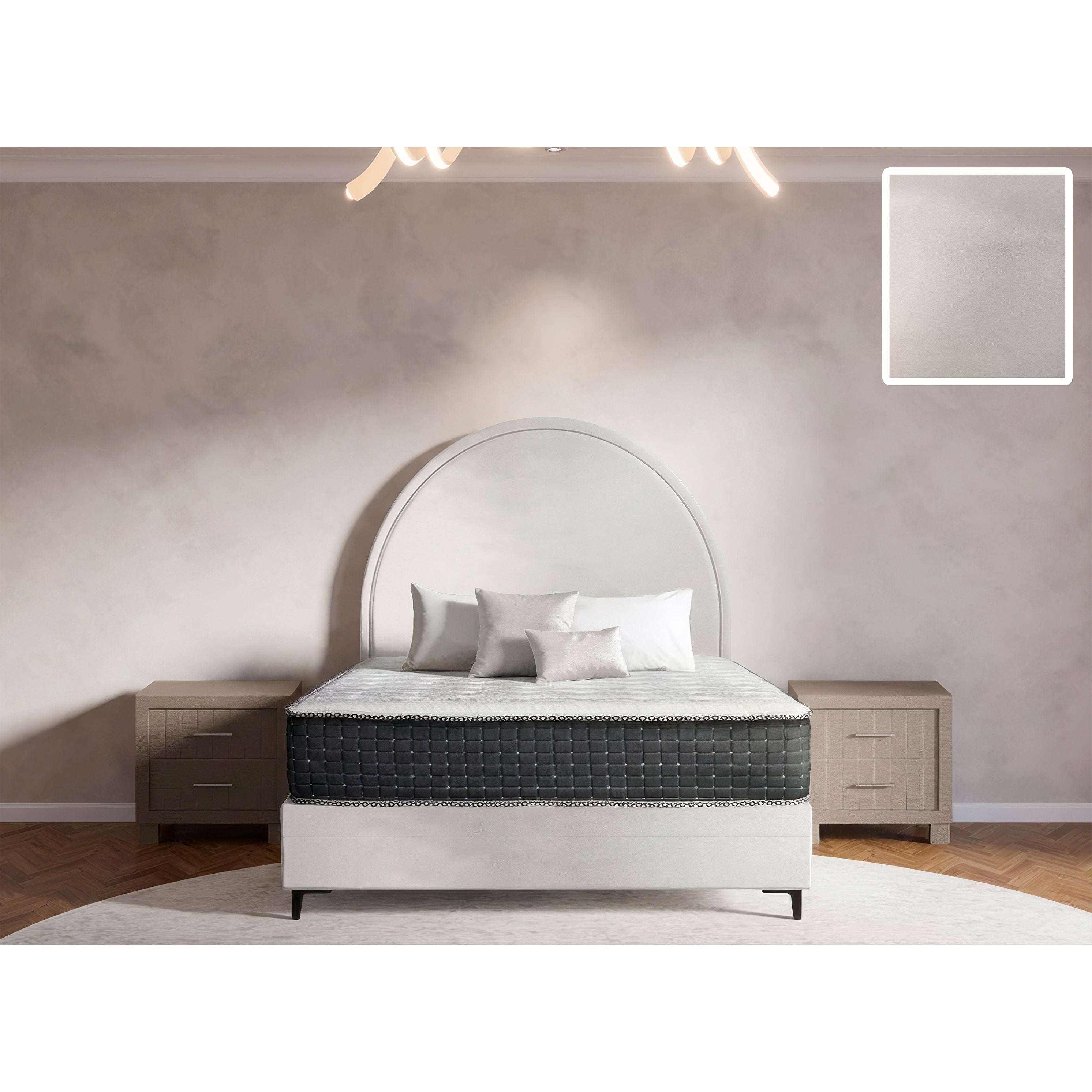 Sphere Rimline Bed and Headboard