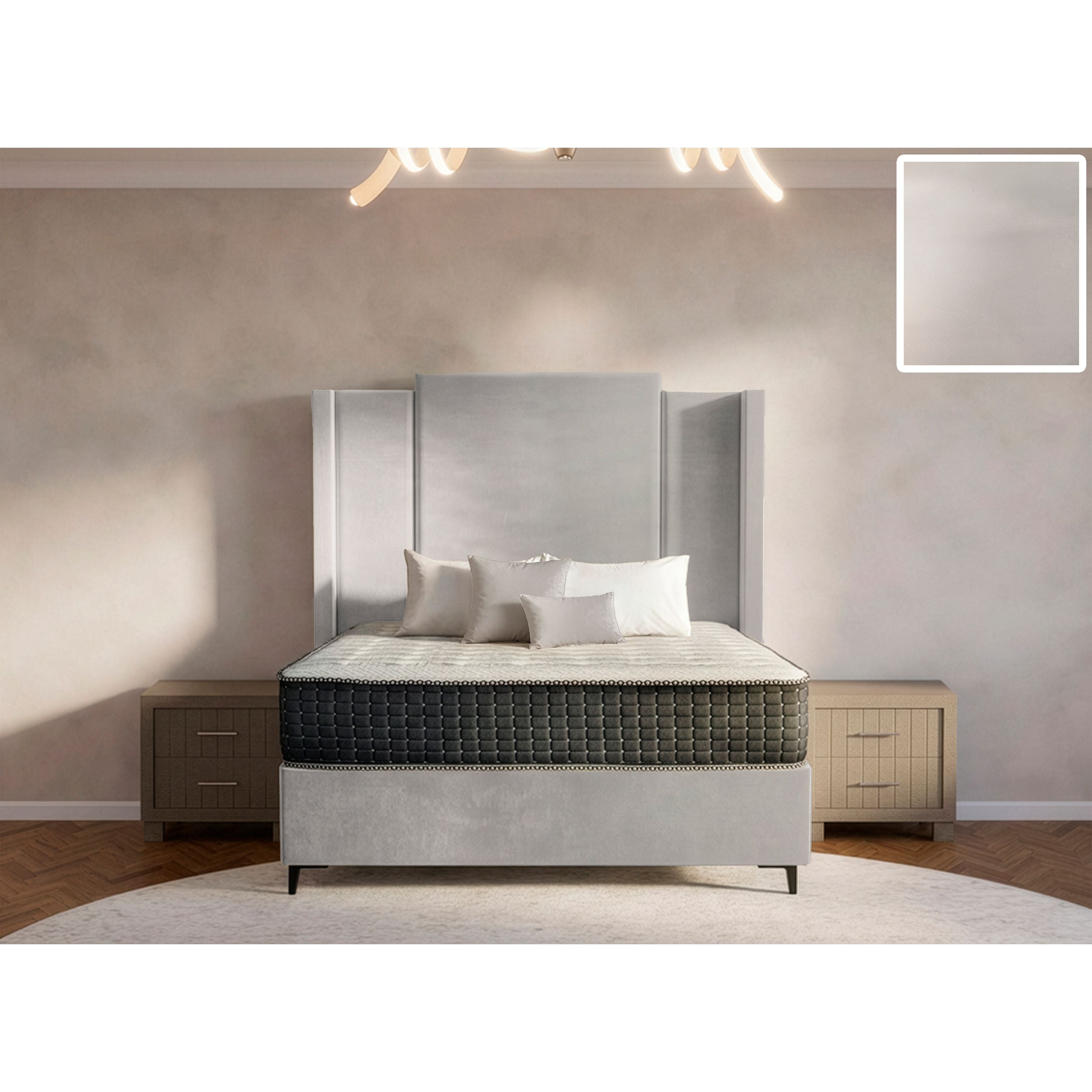 Wave Side Wings Bed and Headboard