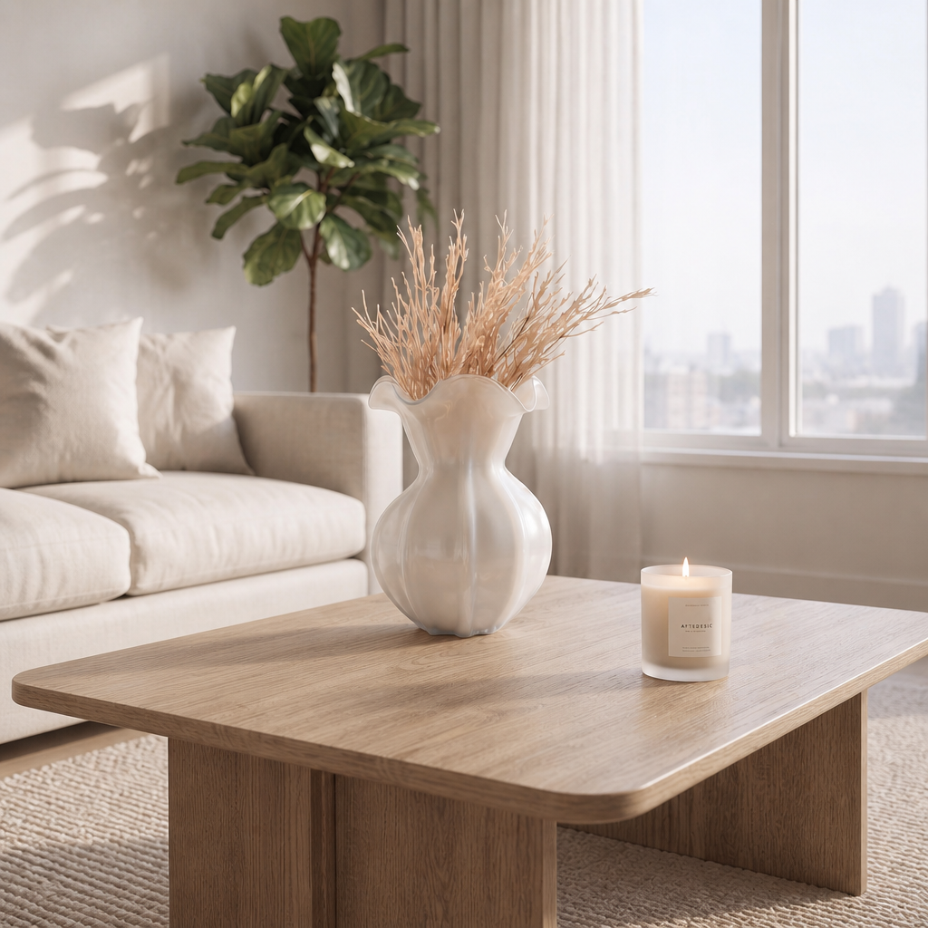 White Glass Vase (Available in 3 sizes)