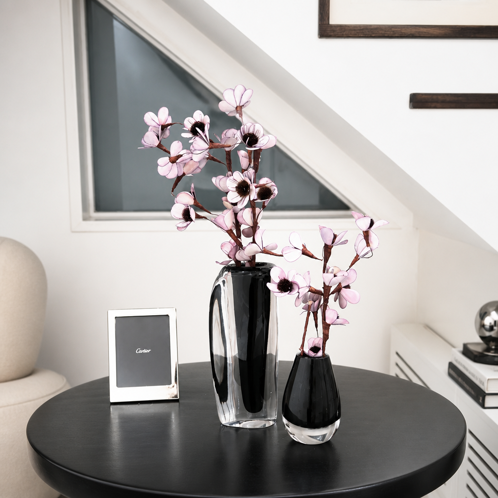 Glass Double Wall Vase, 11.5"H