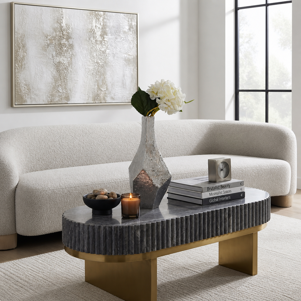 Silver Dimensional Centerpiece Vase Raw Finish