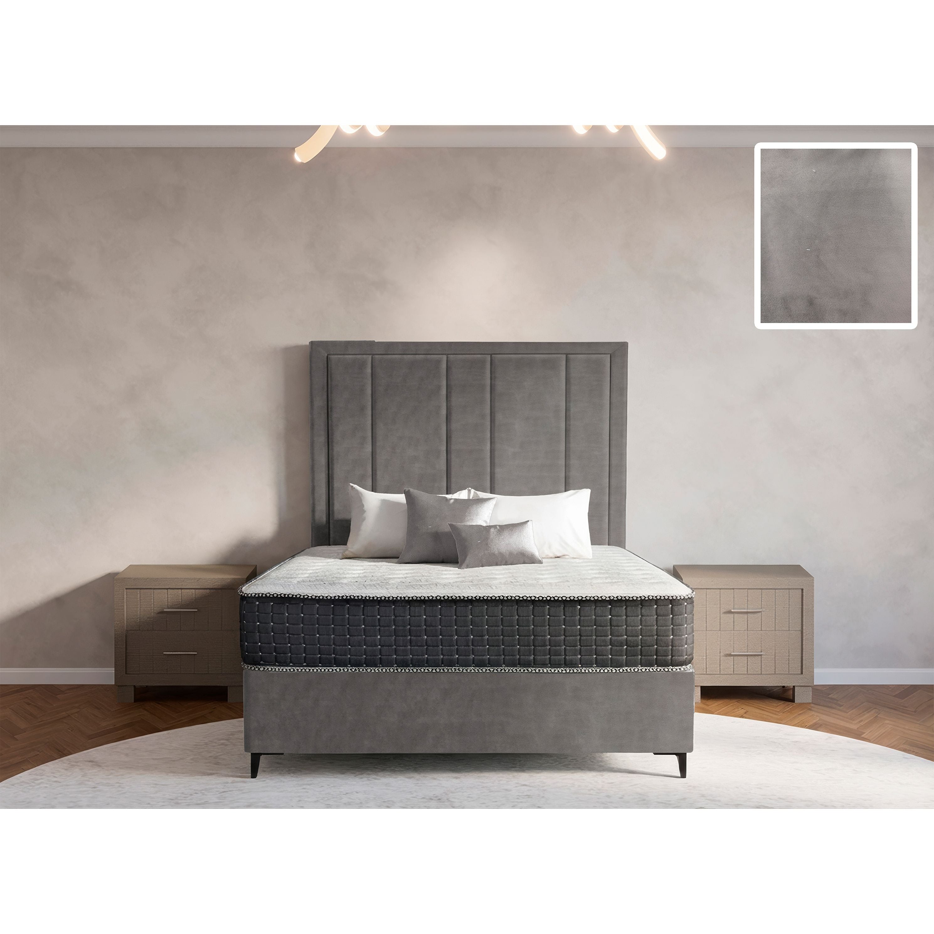 Prestige Rimline Bed and Headboard