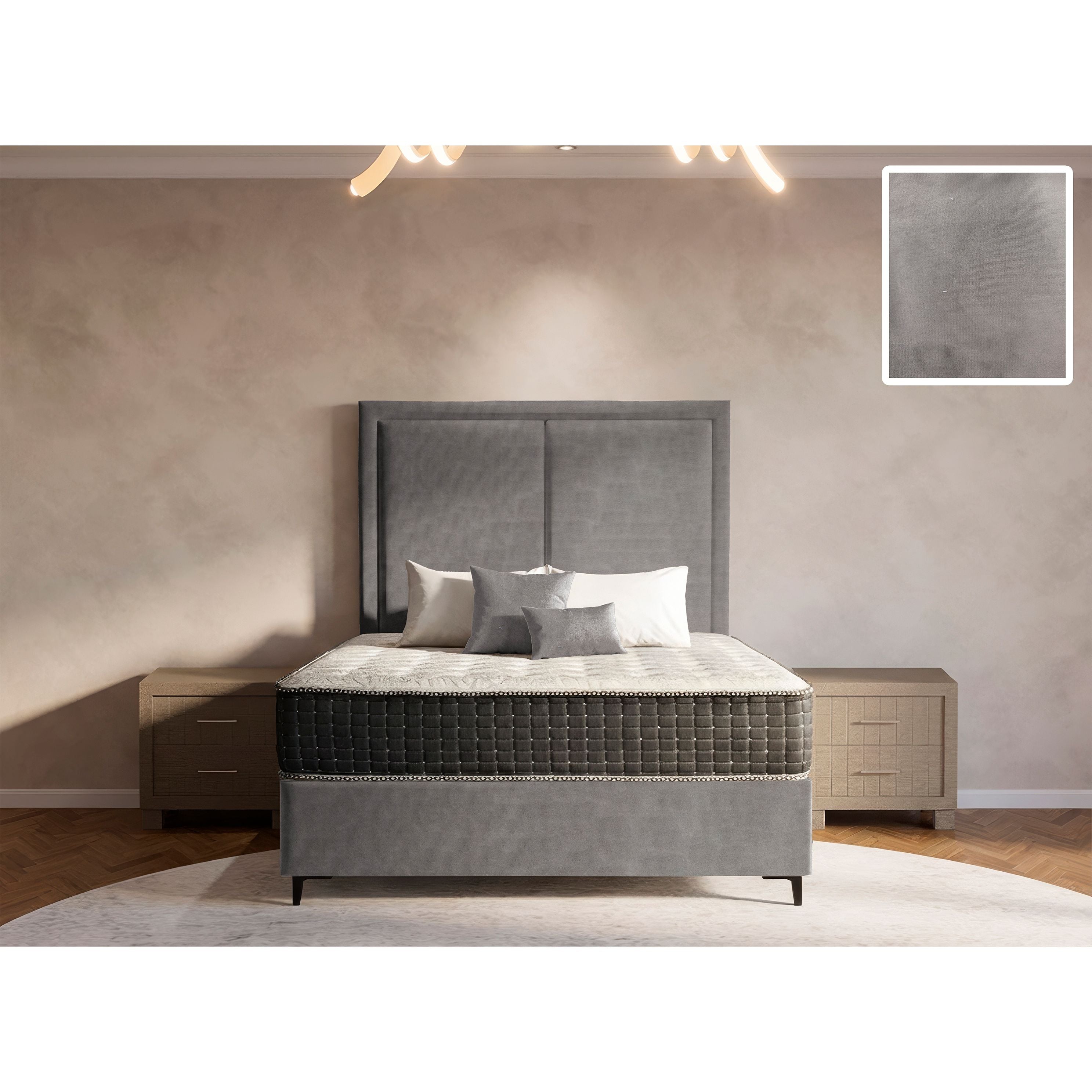 Ontario Rimline Bed and Headboard