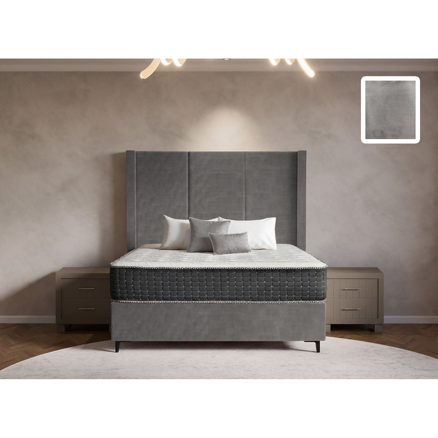 Arlington Side Wings Bed and Headboard