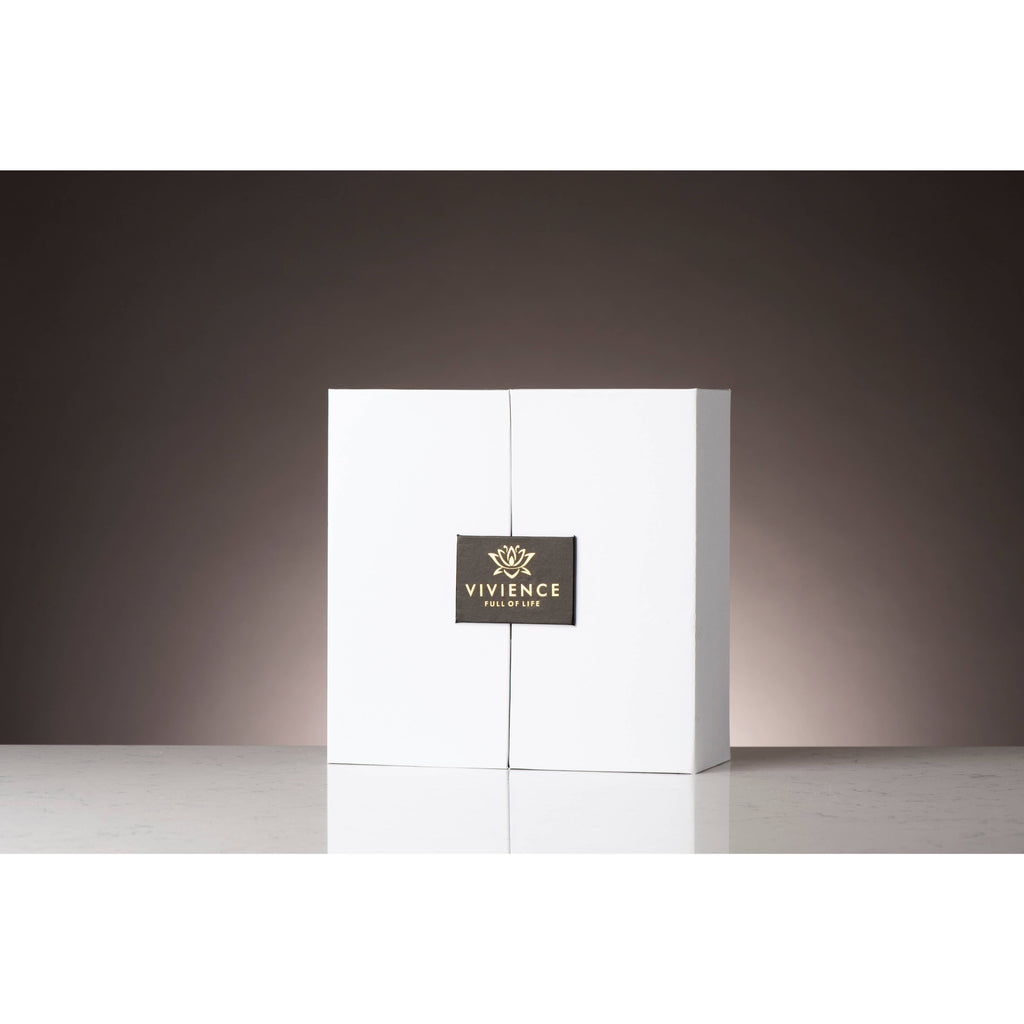 Glossy Gold Hemispheric shape Diffuser with White Flower, "English Pear & Freesia" Scent
