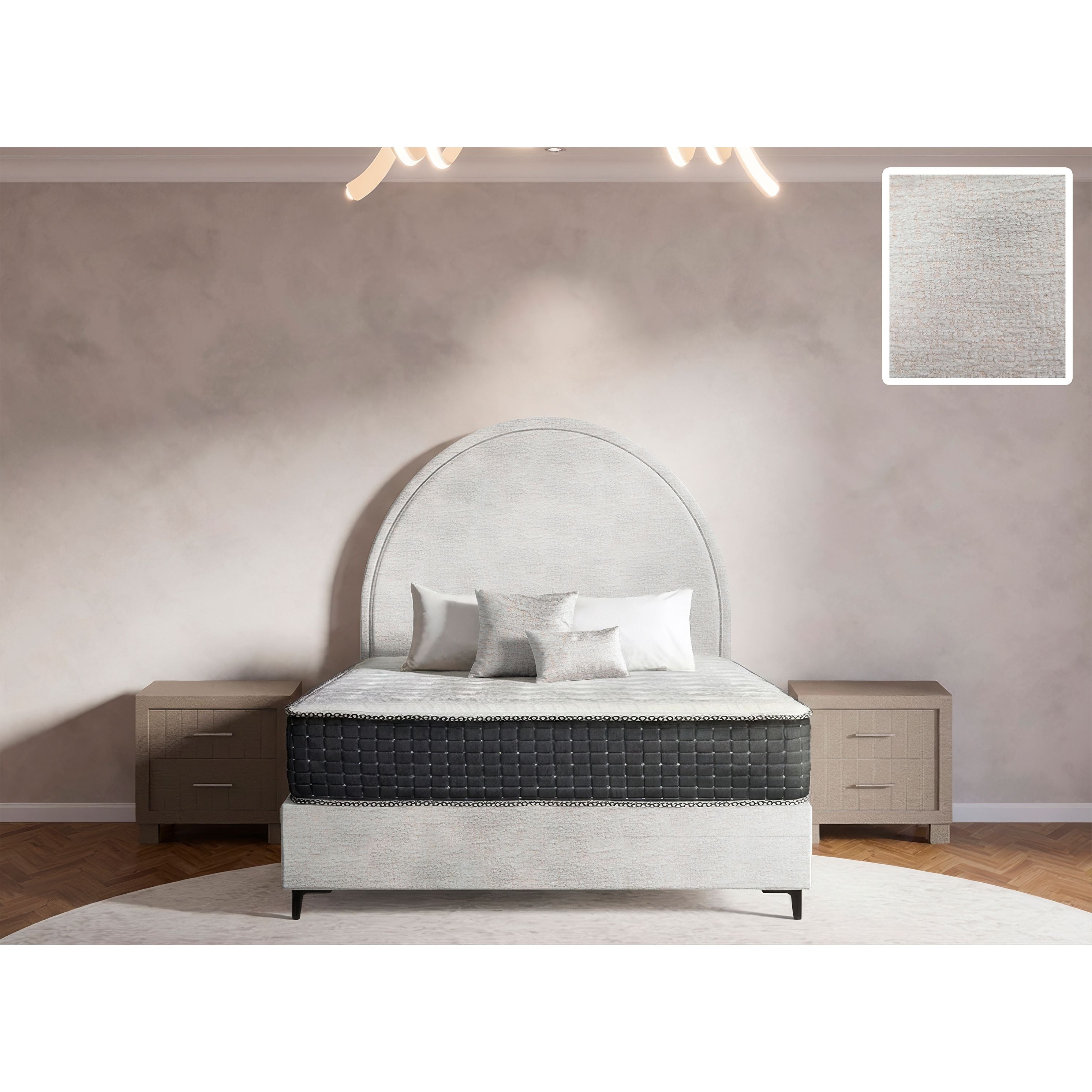 Sphere Rimline Bed and Headboard