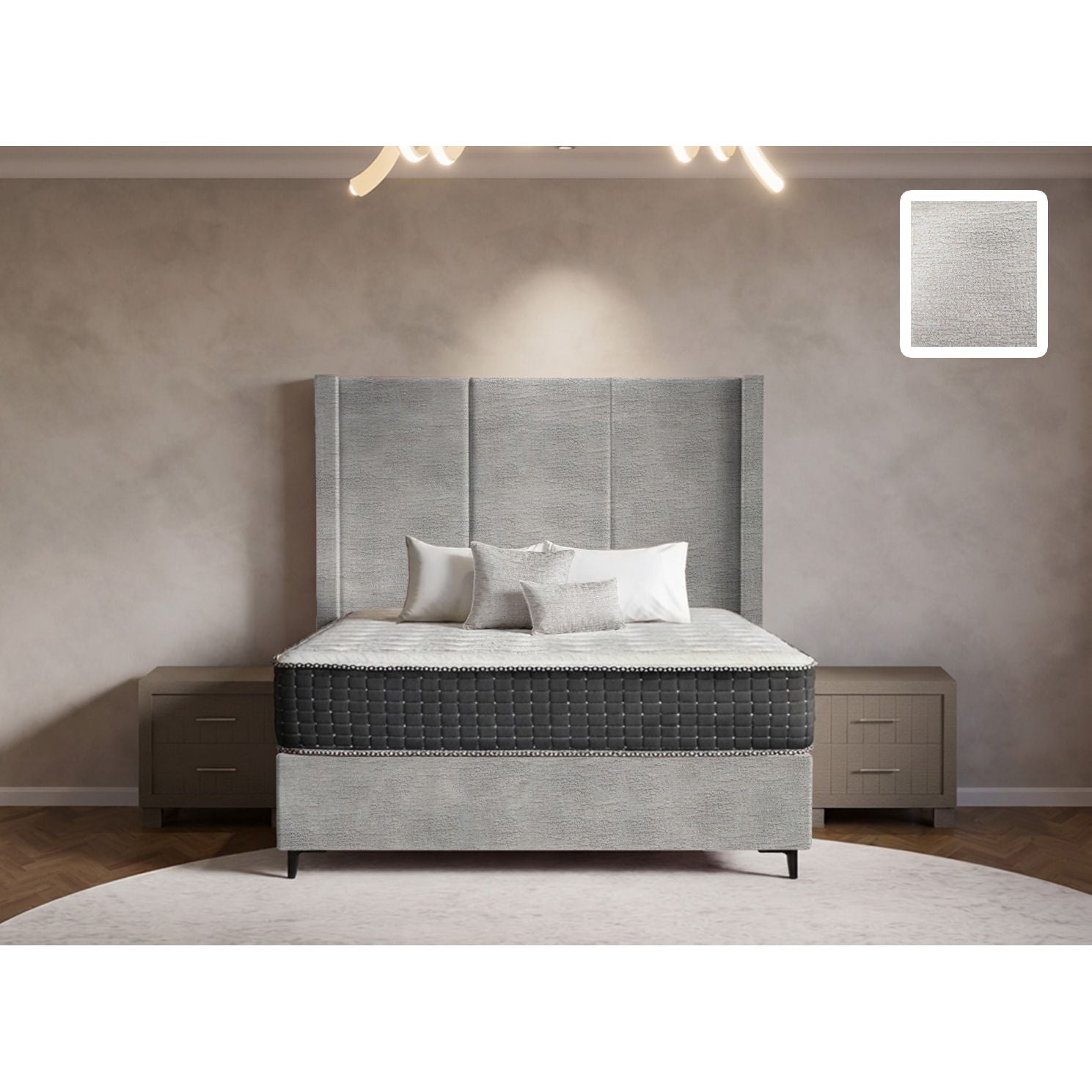 Arlington Side Wings Bed and Headboard