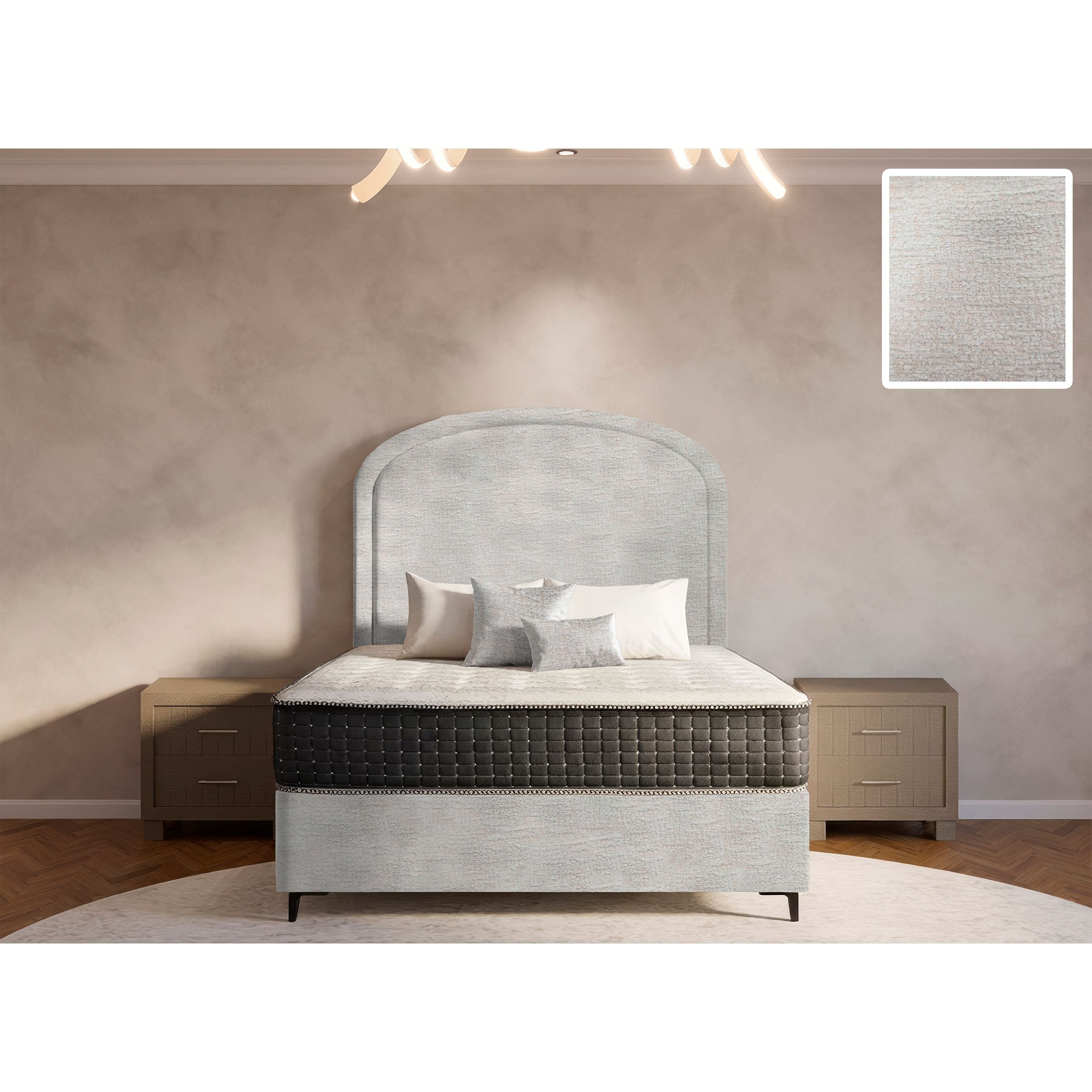 Meridian Rimline Bed and Headboard