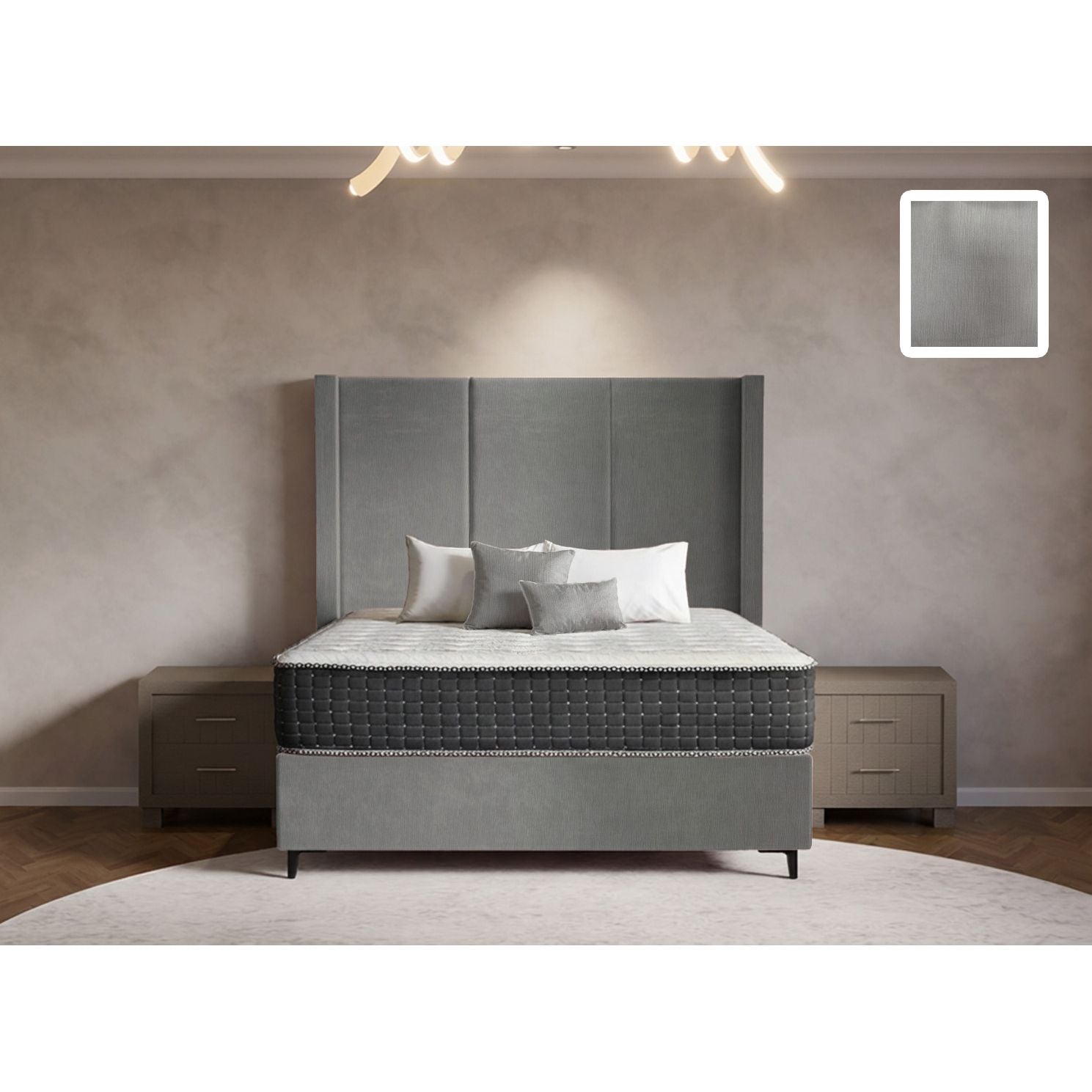 Arlington Side Wings Bed and Headboard