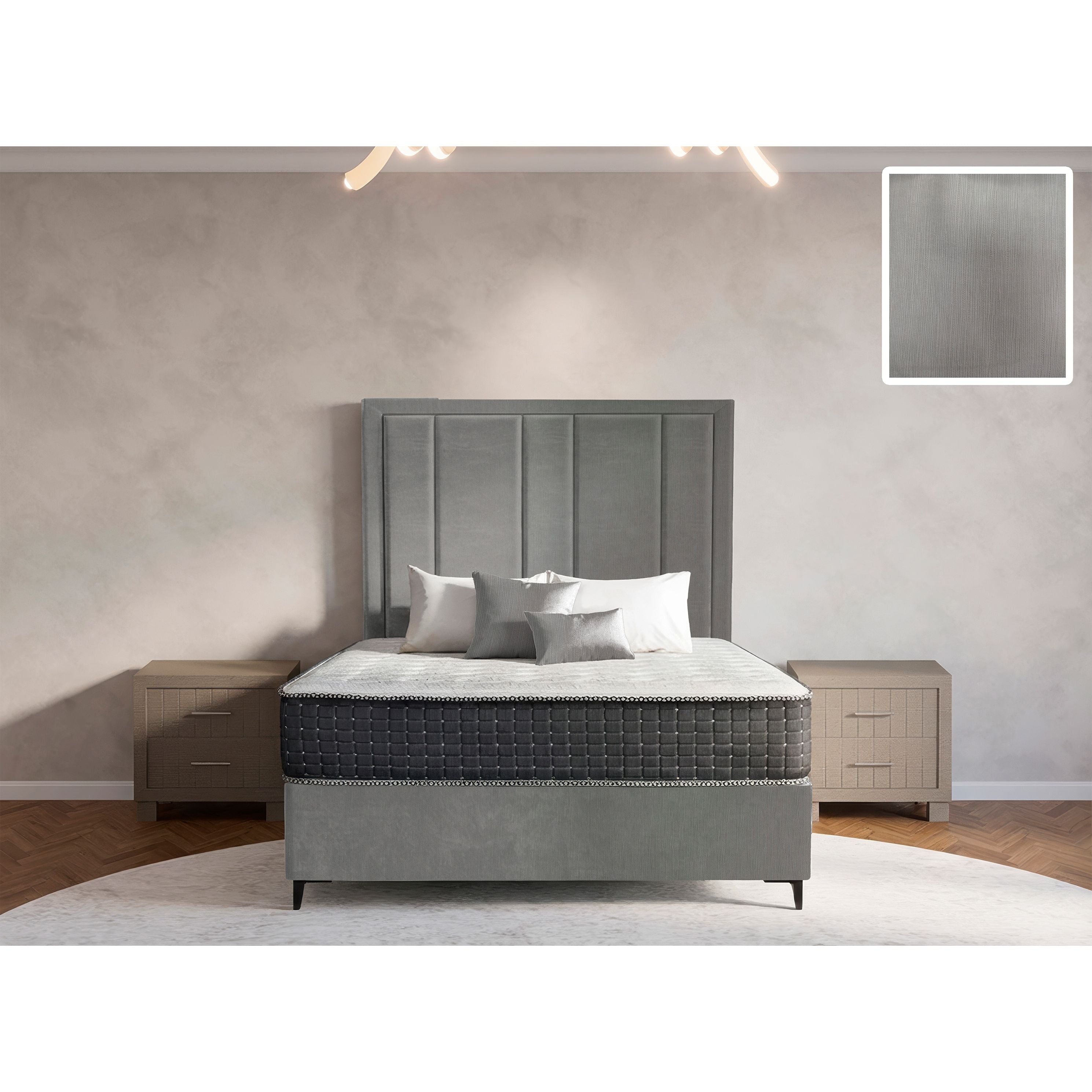 Prestige Rimline Bed and Headboard