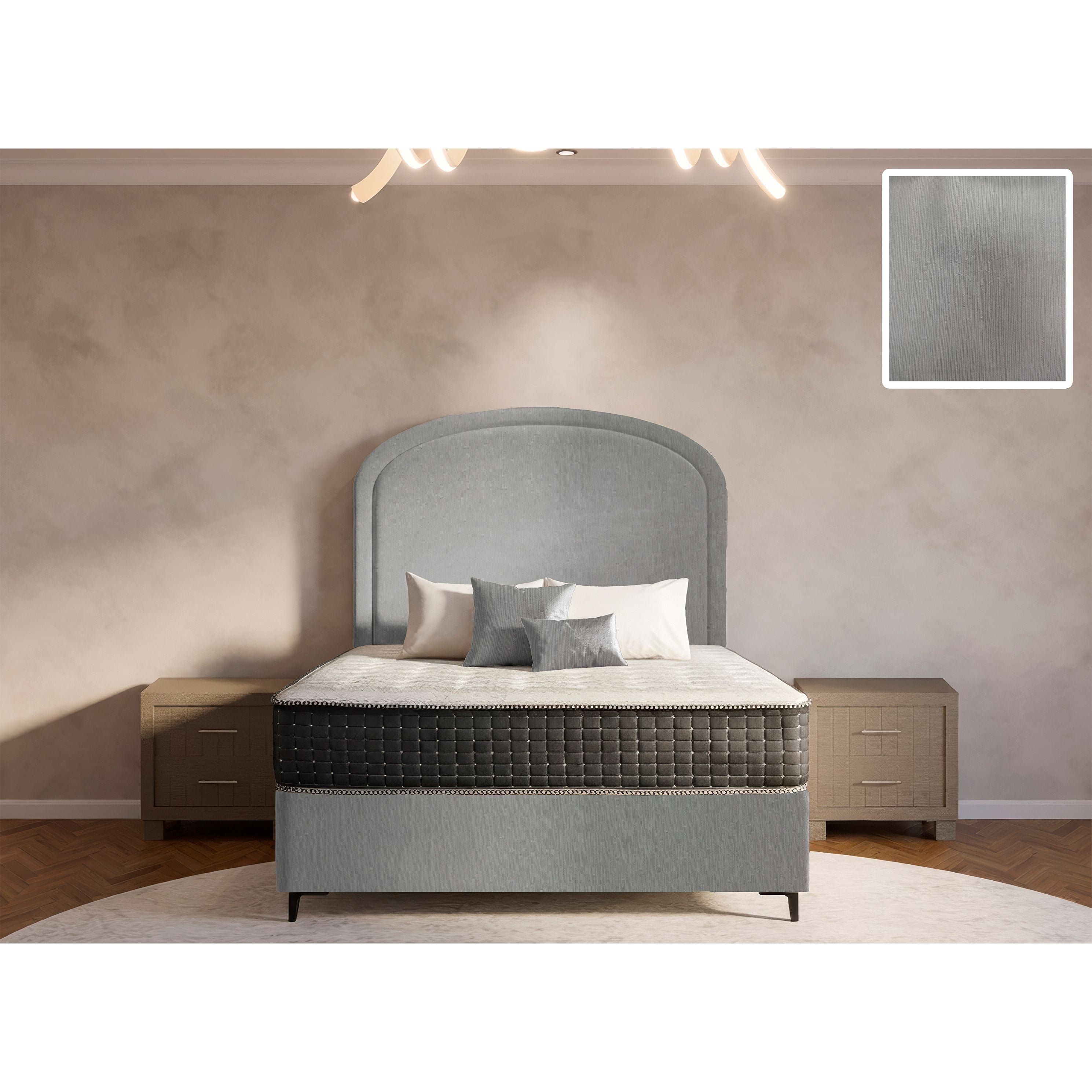 Meridian Rimline Bed and Headboard
