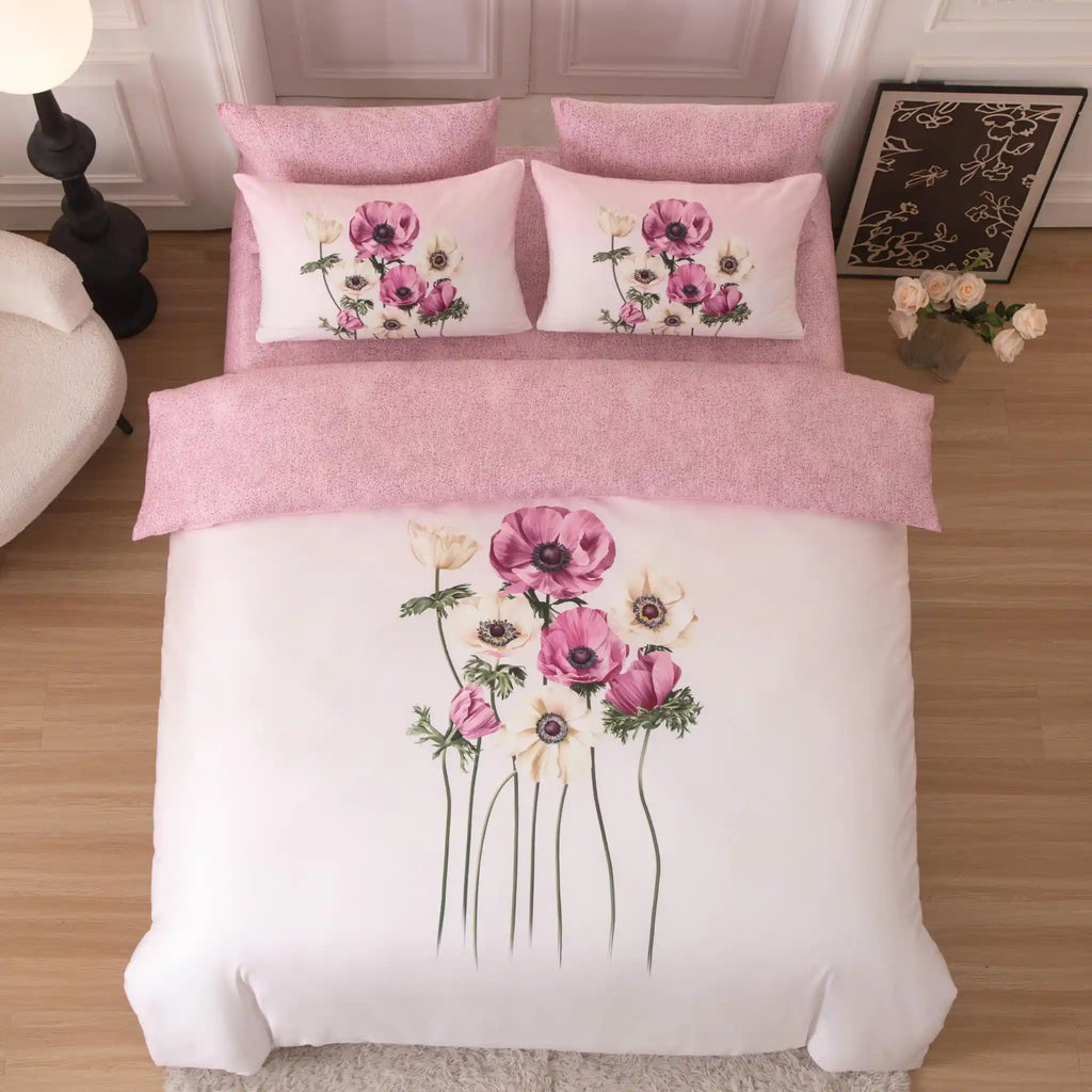 Royal Garden Pink Duvet Cover Bedding Set
