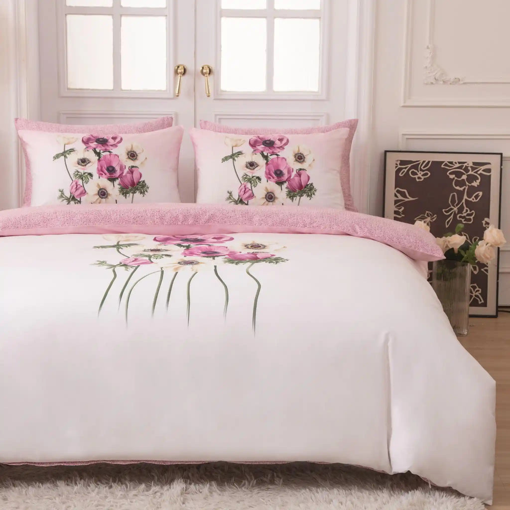Royal Garden Pink Duvet Cover Bedding Set