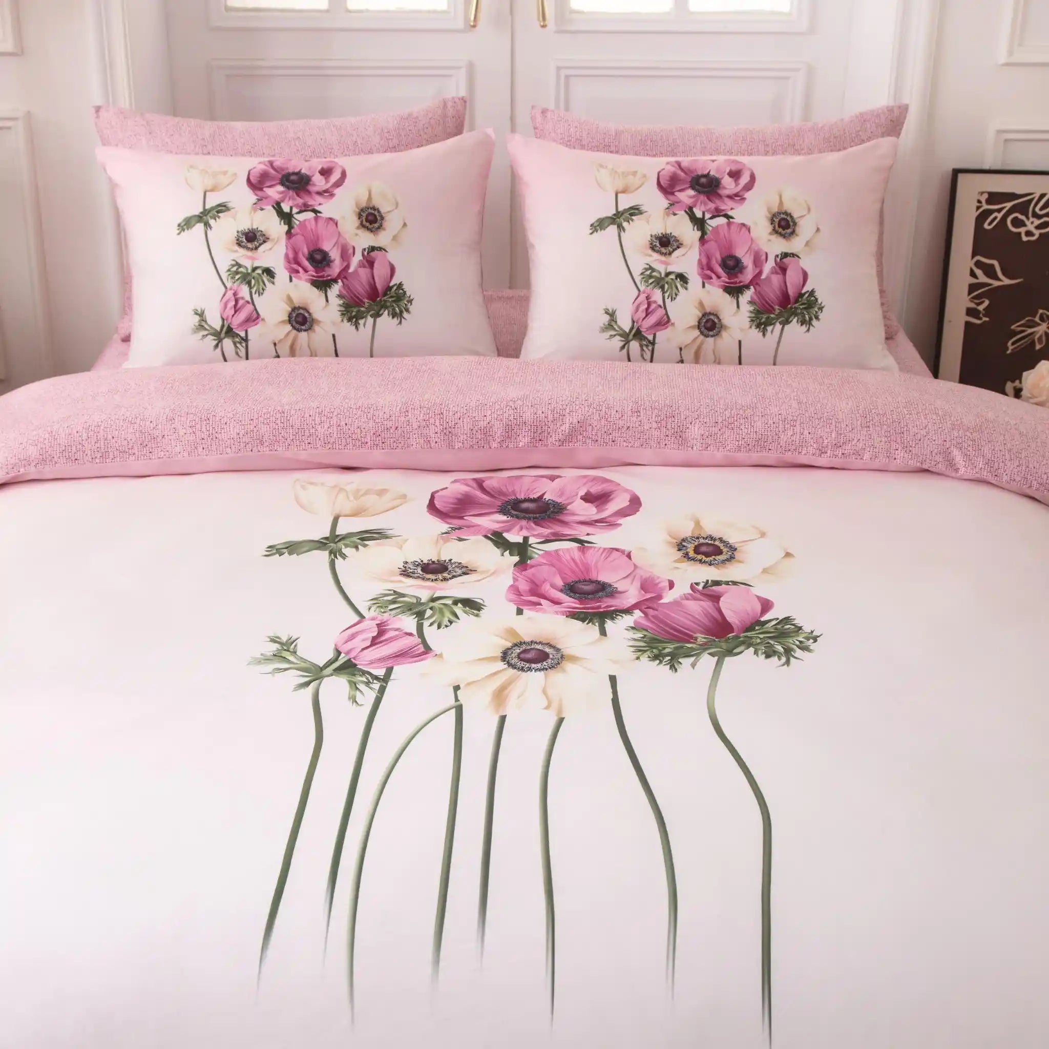 Royal Garden Pink Duvet Cover Bedding Set