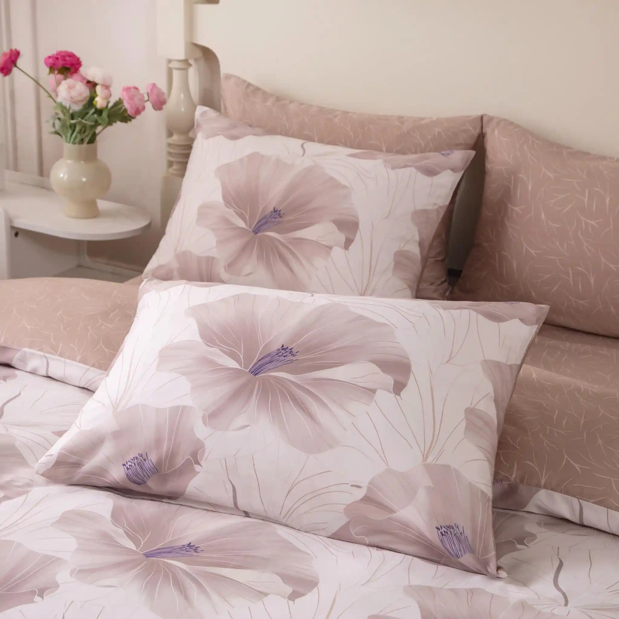Expresso Bloom Duvet Cover Bedding Set