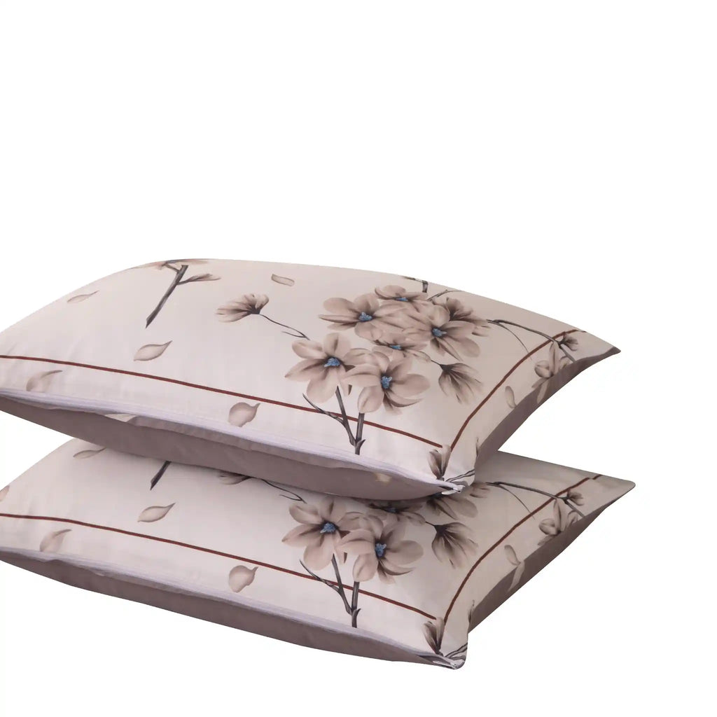 Blanc Blossom Taupe Duvet Cover Bedding Set