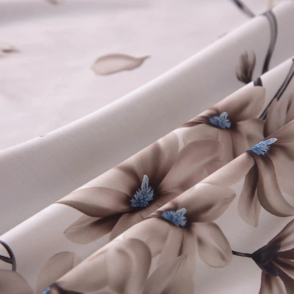 Blanc Blossom Taupe Duvet Cover Bedding Set