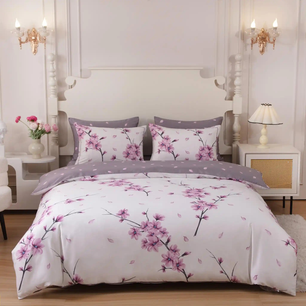 Blanc Blossom Pink Duvet Cover Bedding Set